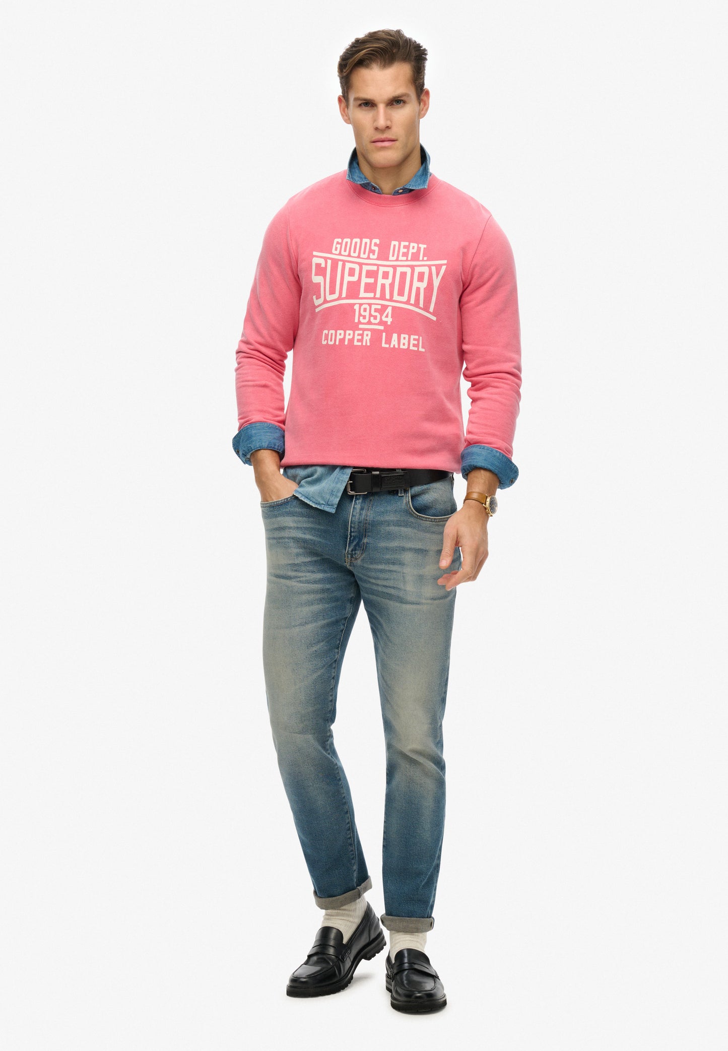 Vintage Wash Relaxed Crew Sweatshirt (1)
