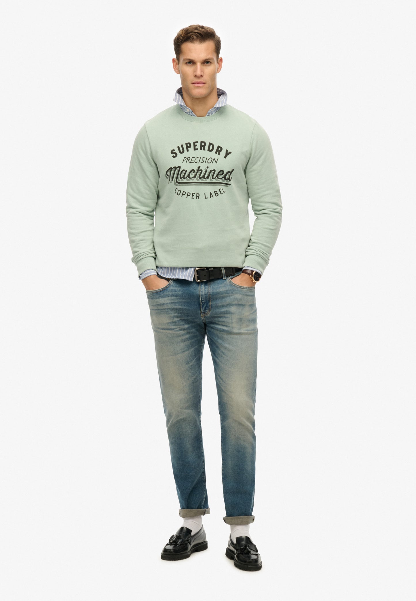 Vintage Wash Relaxed Crew Sweatshirt (1)