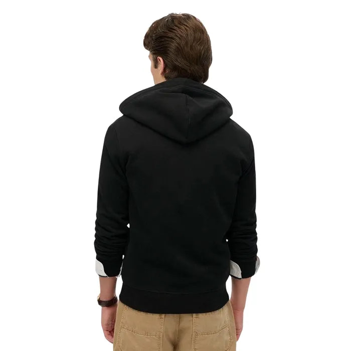Essential Logo Half Brushed Zip Hoodie (1)