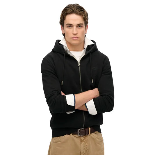 Essential Logo Half Brushed Zip Hoodie