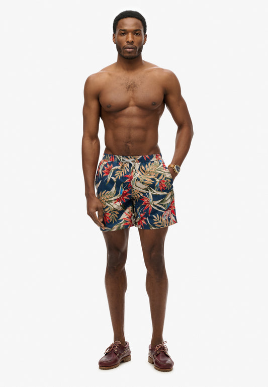 Hawaiian Print 17 Swim Short