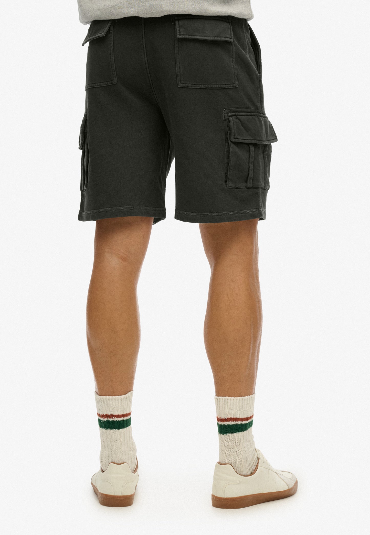 Contrast Stitch Cargo Shorts (1)