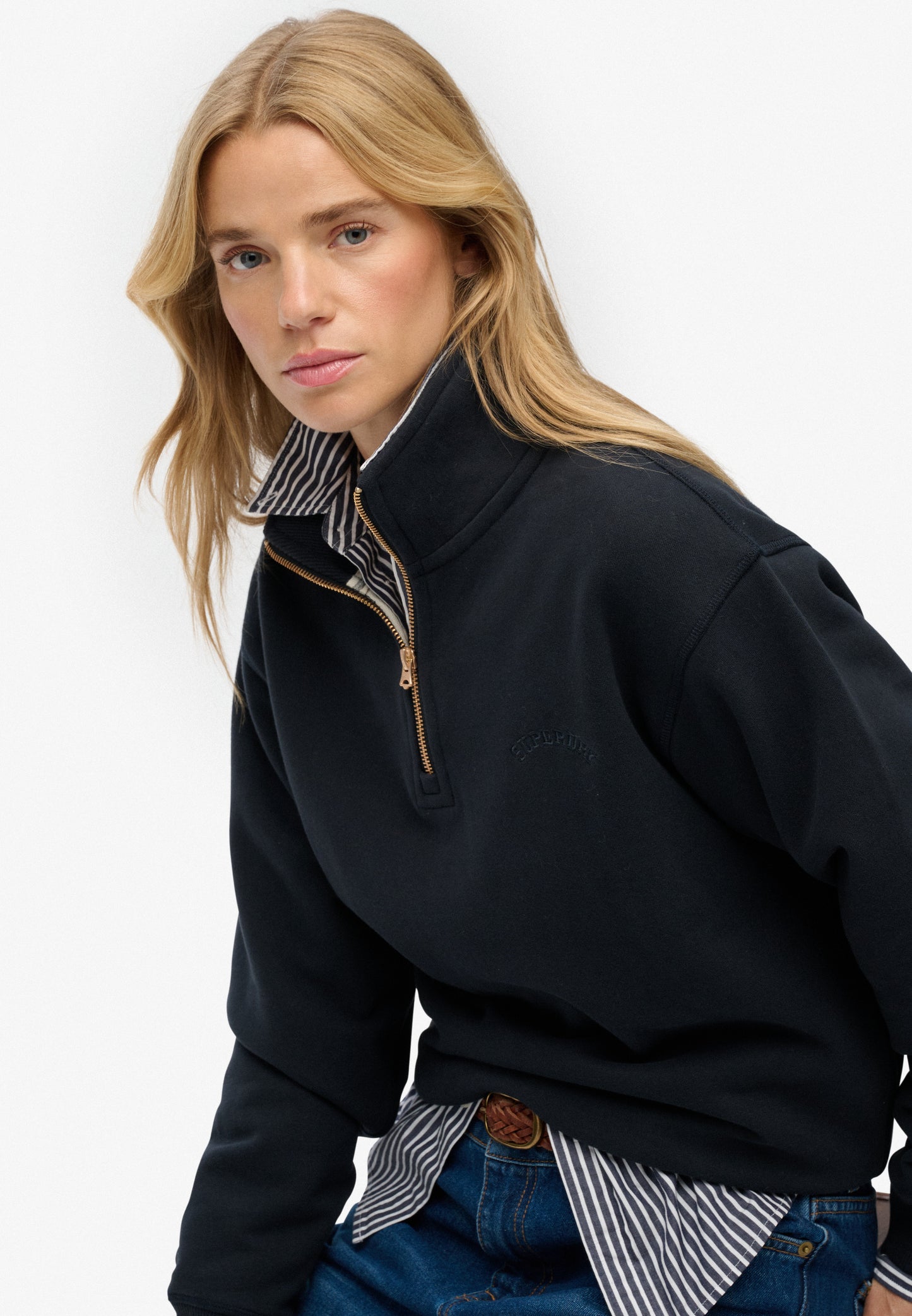 Essential Logo Embroidered Half Zip Jumper (4)