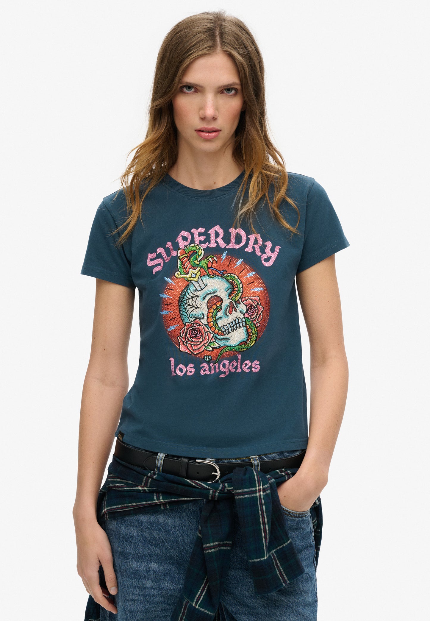 Tattoo Rhinestone T-Shirt