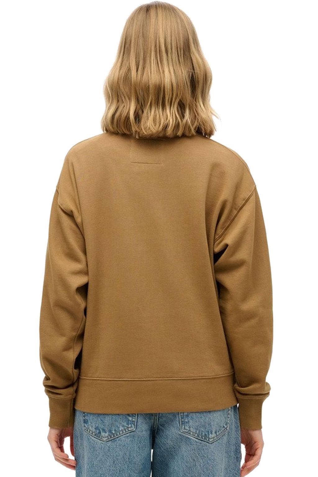 Embroidered Core Logo Loose Crew Sweatshirt (2)
