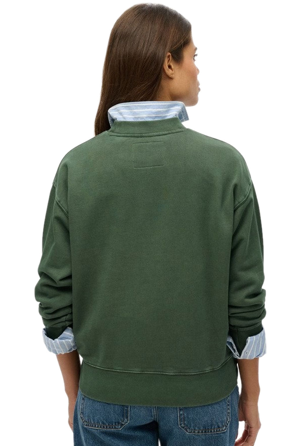 Embroidered Core Logo Loose Crew Sweatshirt (2)