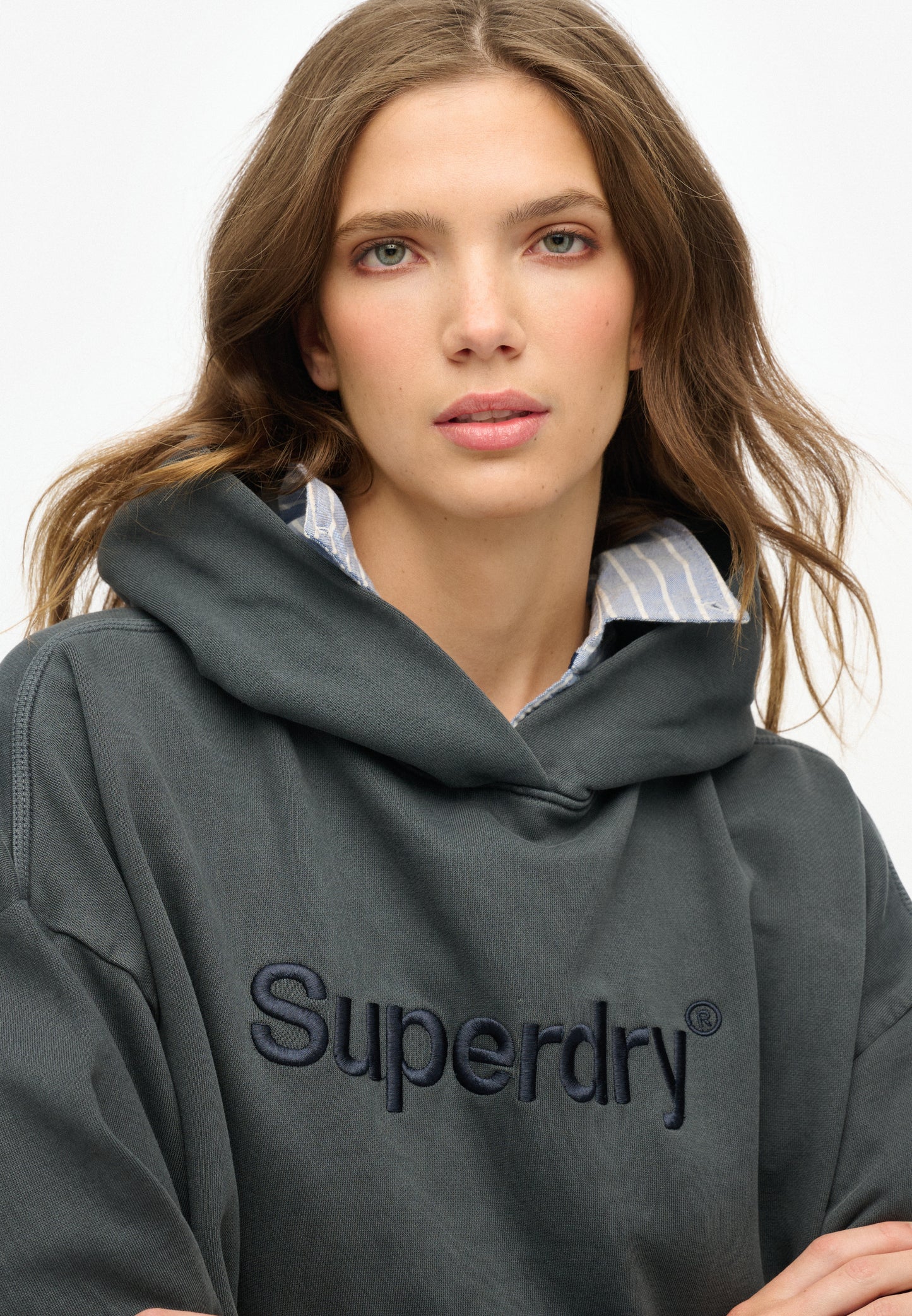 Embroidered Core Logo Relaxed Hoodie (2)