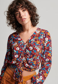 Vintage Tie Front Top