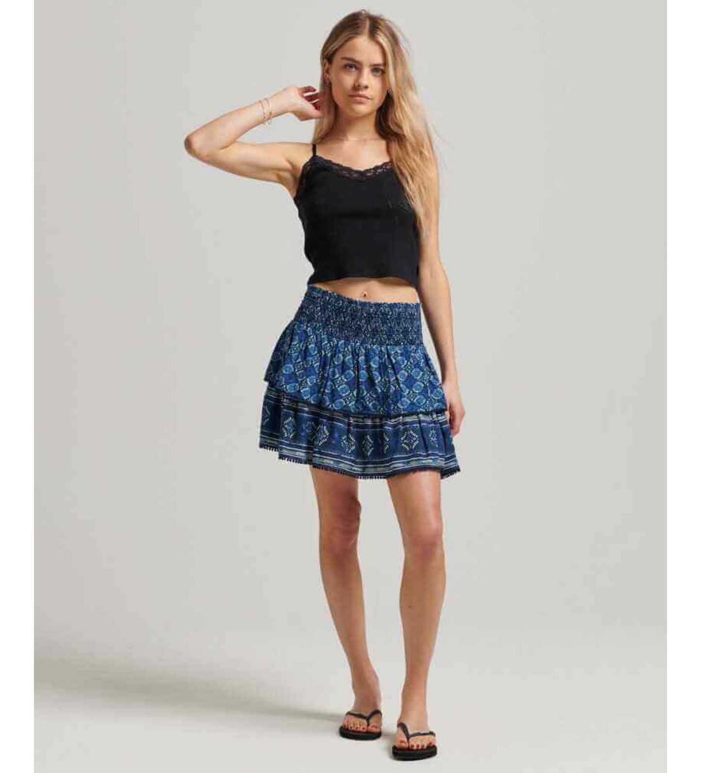 Vintage Tiered Mini Skirt (1)