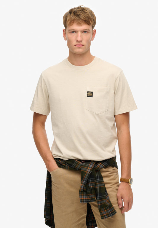 Contrast Stitch Pocket T-Shirt