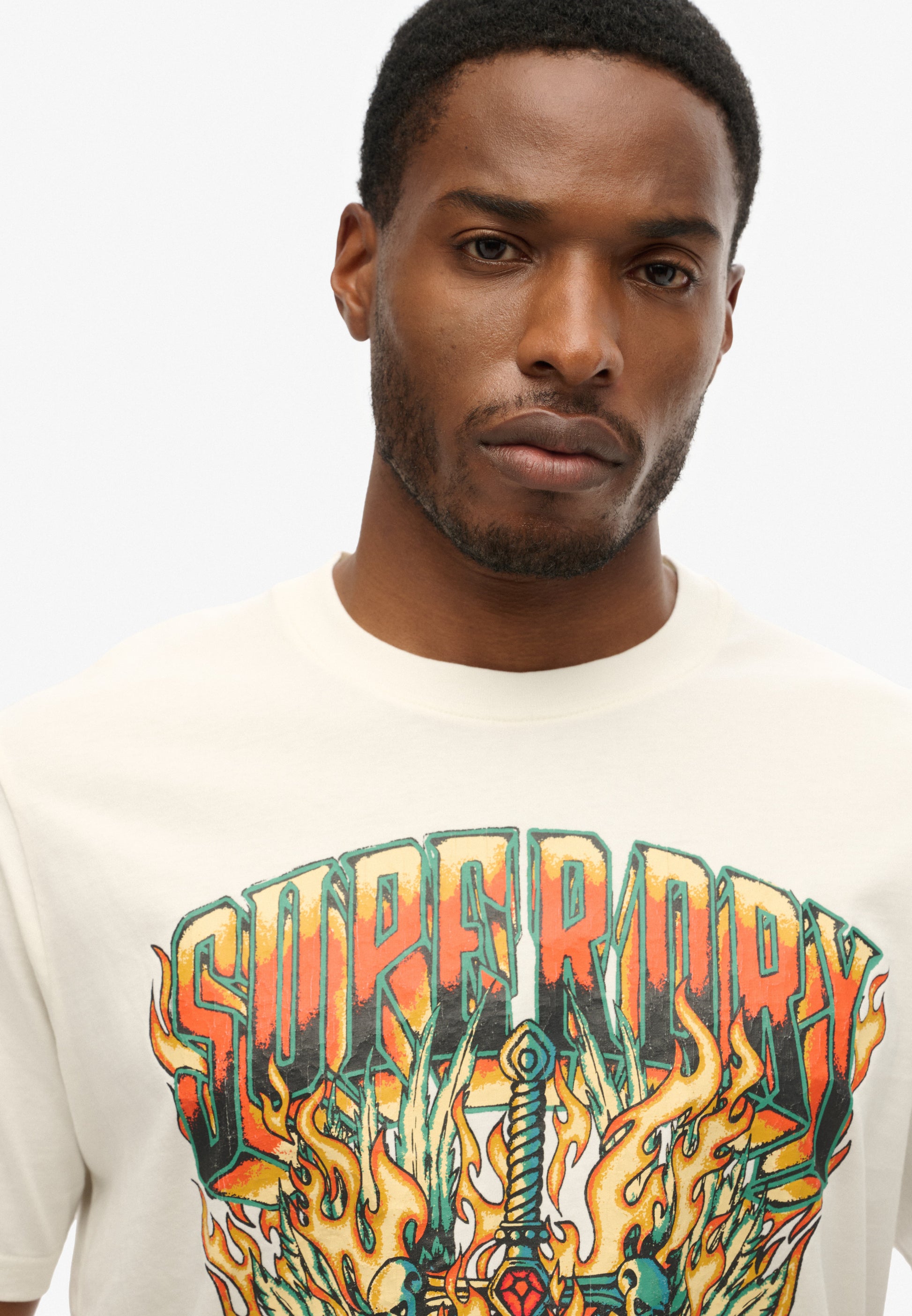 Biker Rock Graphic Loose T-Shirt (2)