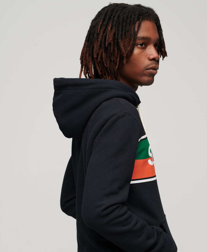 Striped Hoodie With Superdry Core Logo (1)