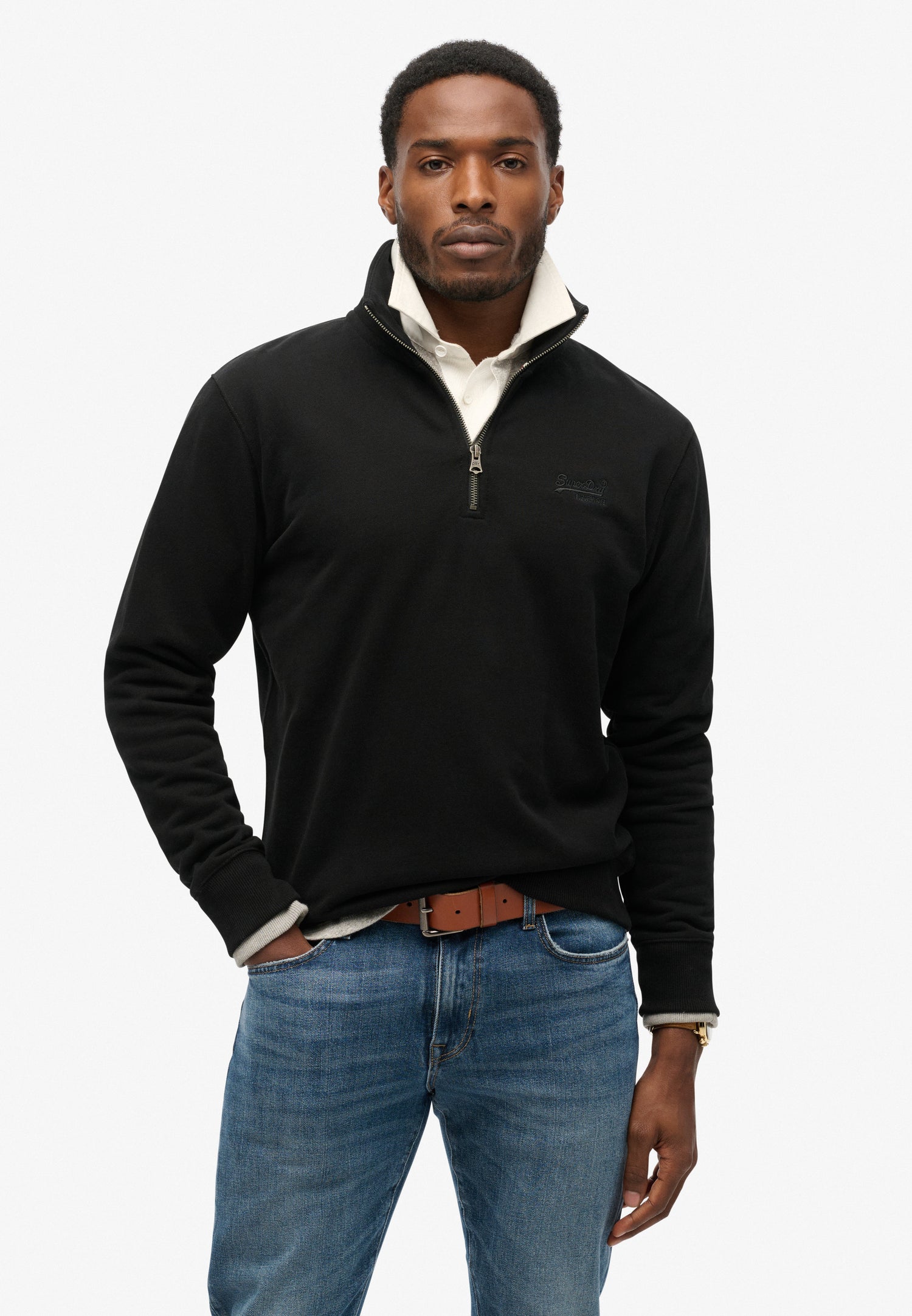 Essential Logo Henley Sweatshirt