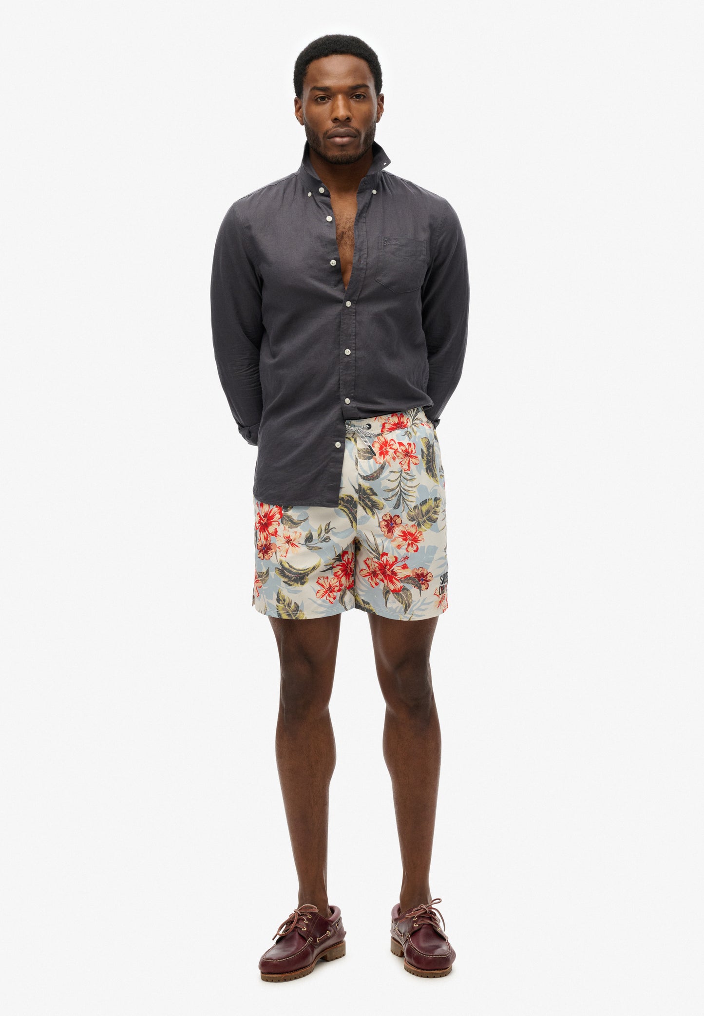 Hawaiian Print 16-Inch Swim Short (3)