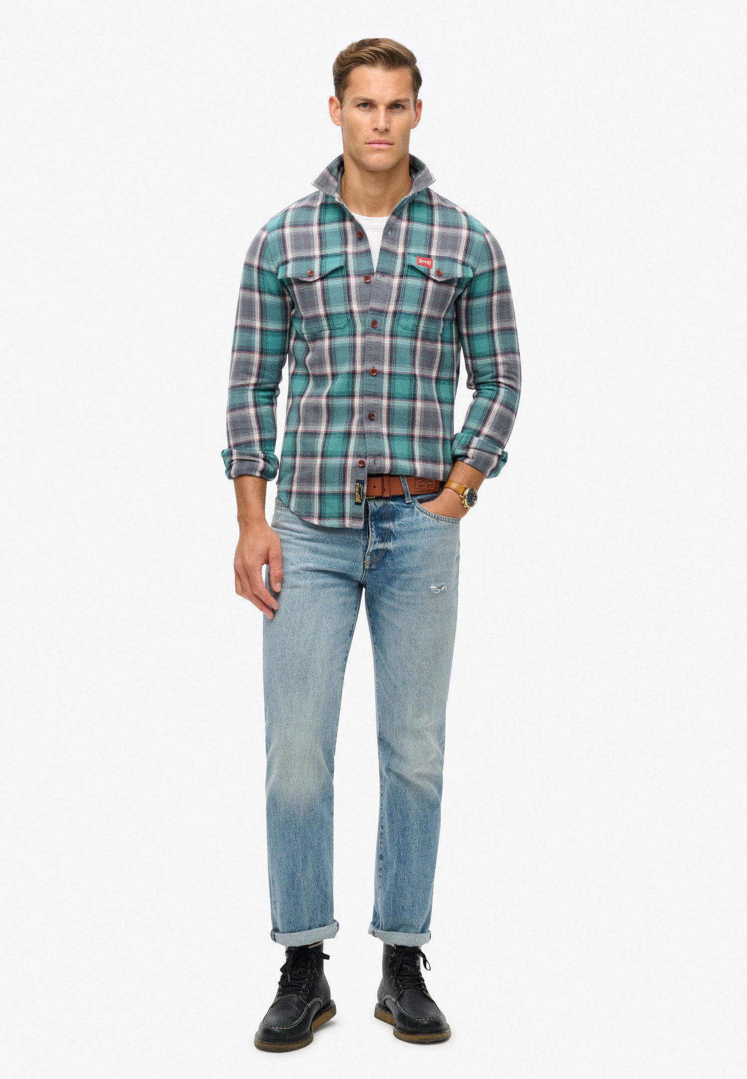 Organic Cotton Worker Check Shirt