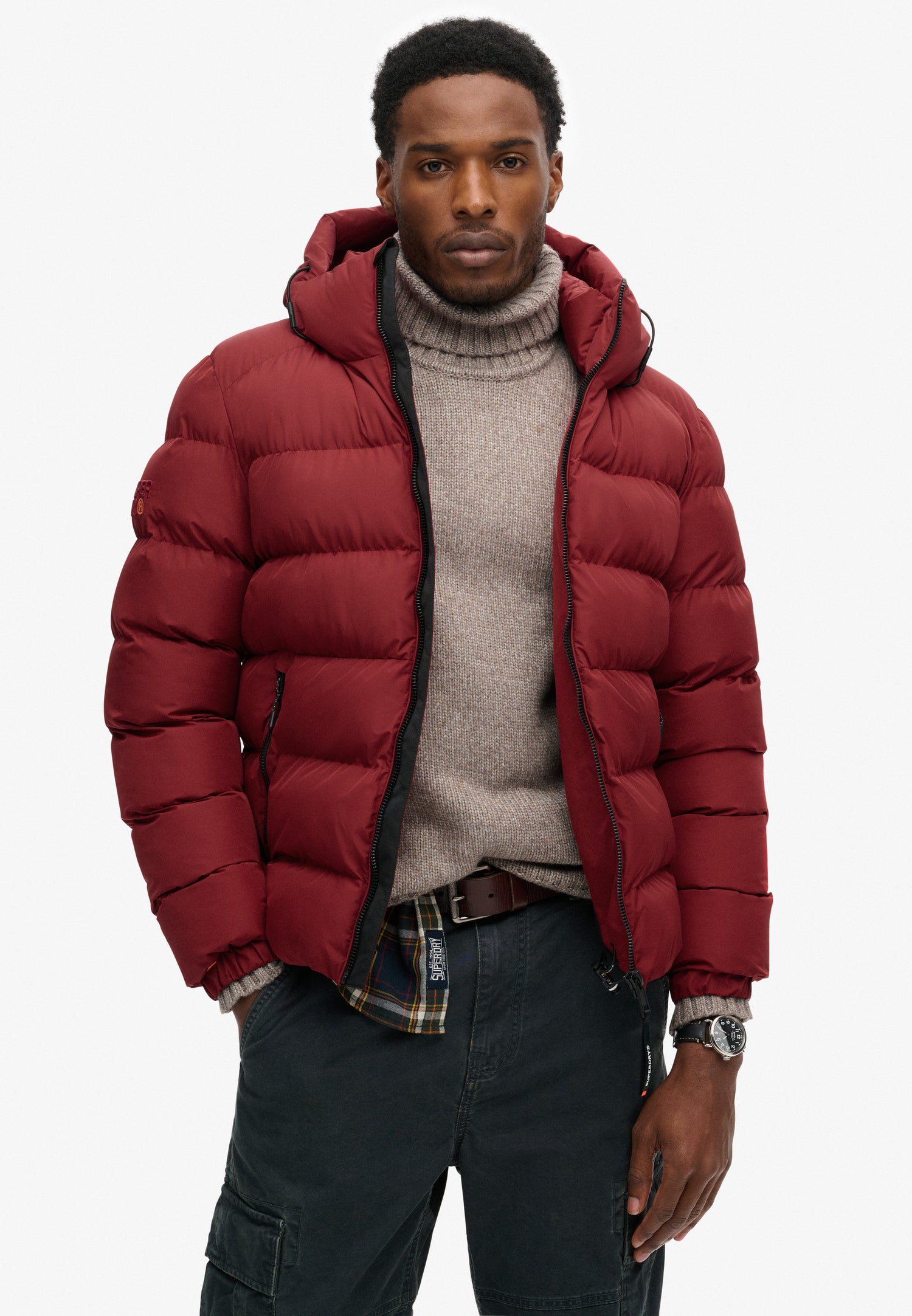 Hooded Sports Puffer Jacket