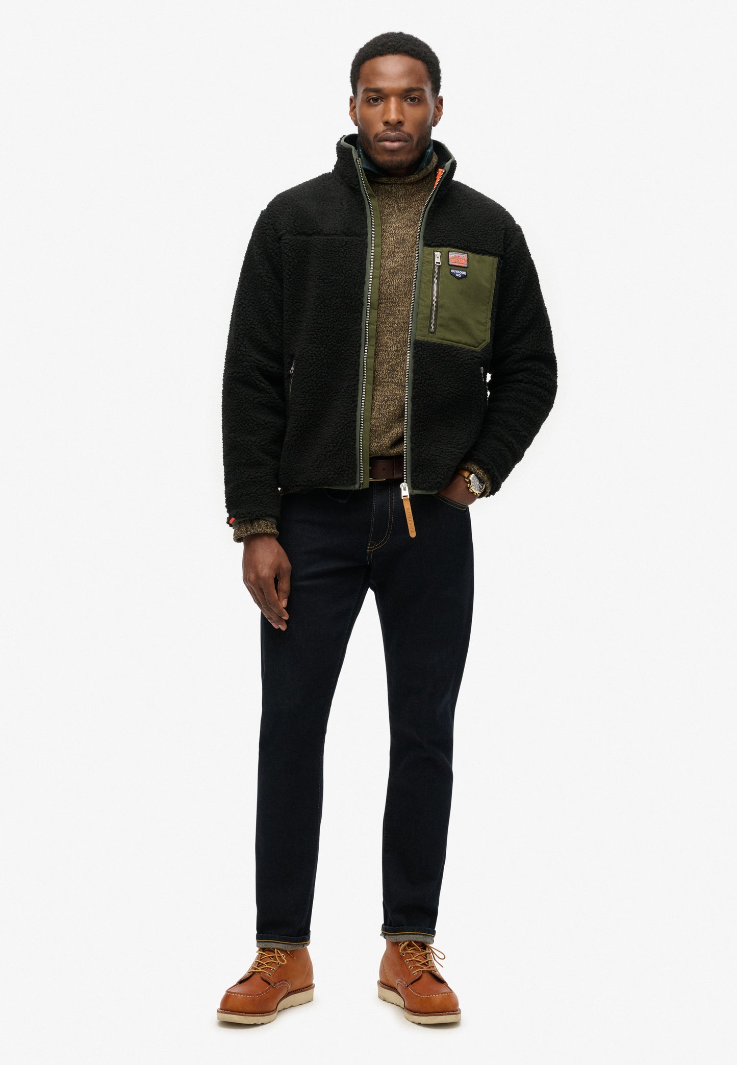 Vintage Retro Borg Fleece Jacket