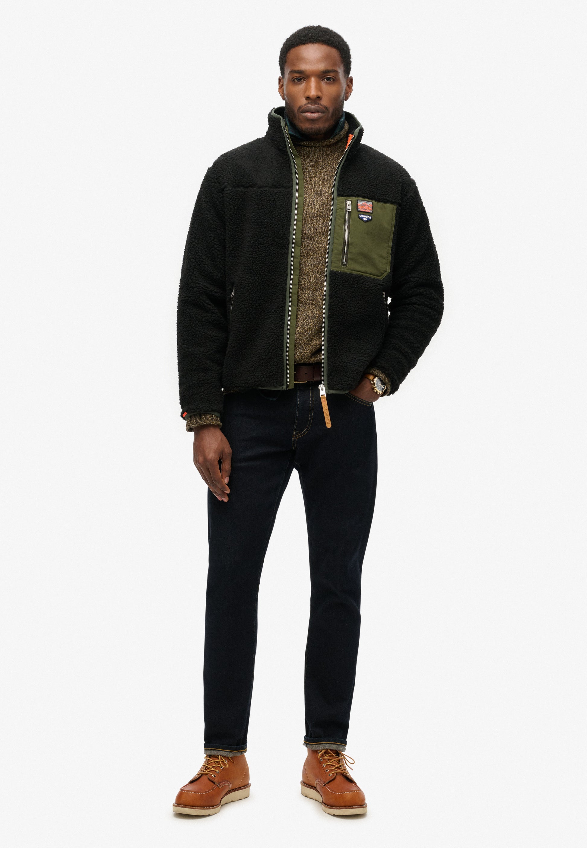 Vintage Retro Borg Fleece Jacket