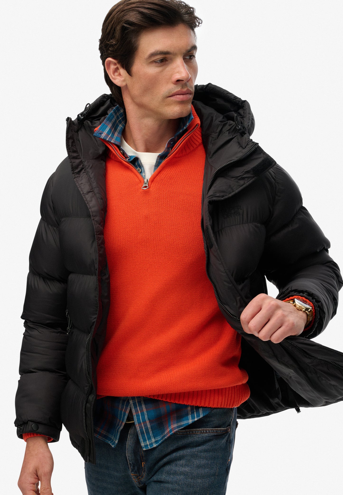 Black Puffer Jacket with Hood (5)