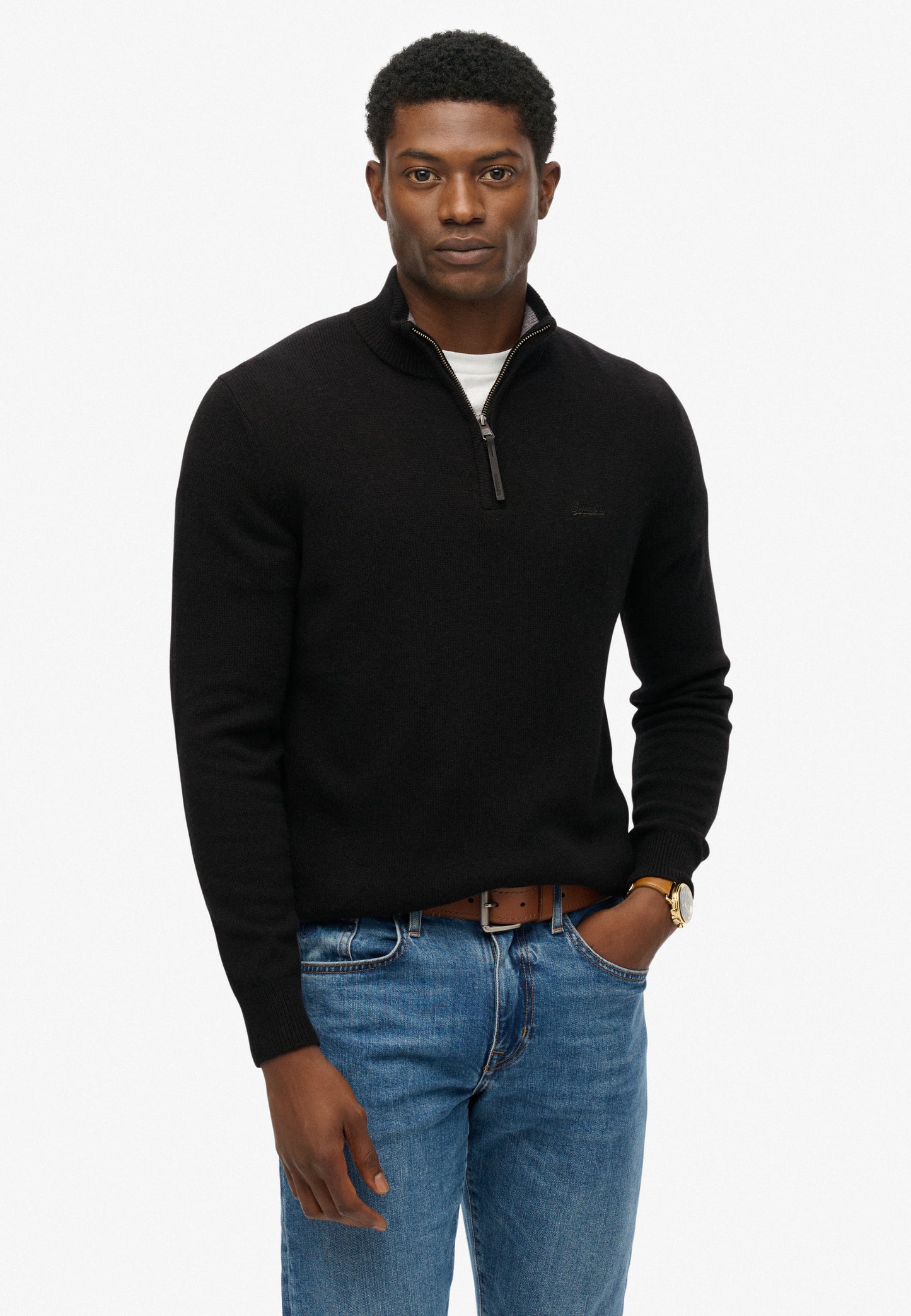 Wool Blend Half Zip Jumper (1)