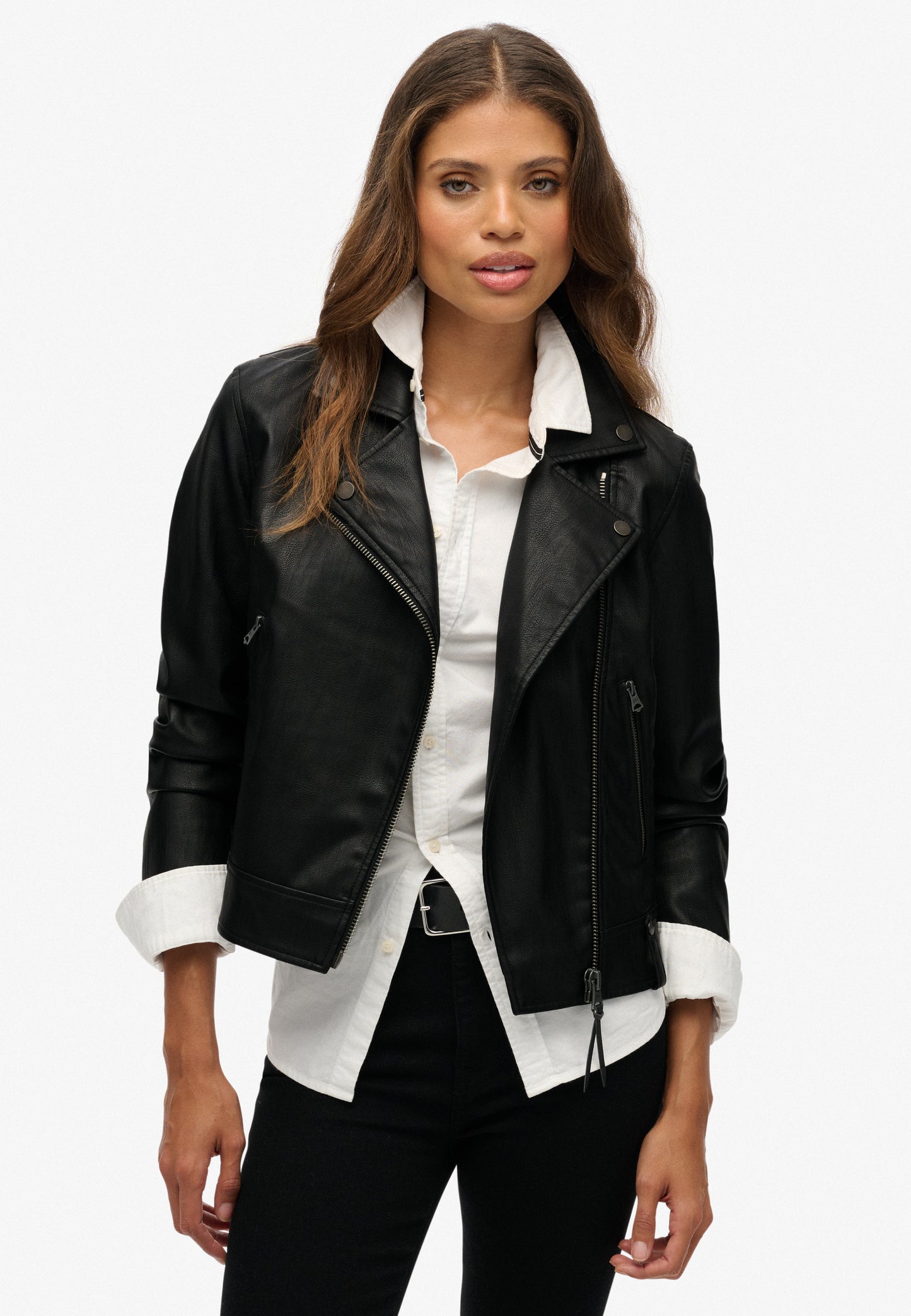 Classic Faux Leather Biker (3)