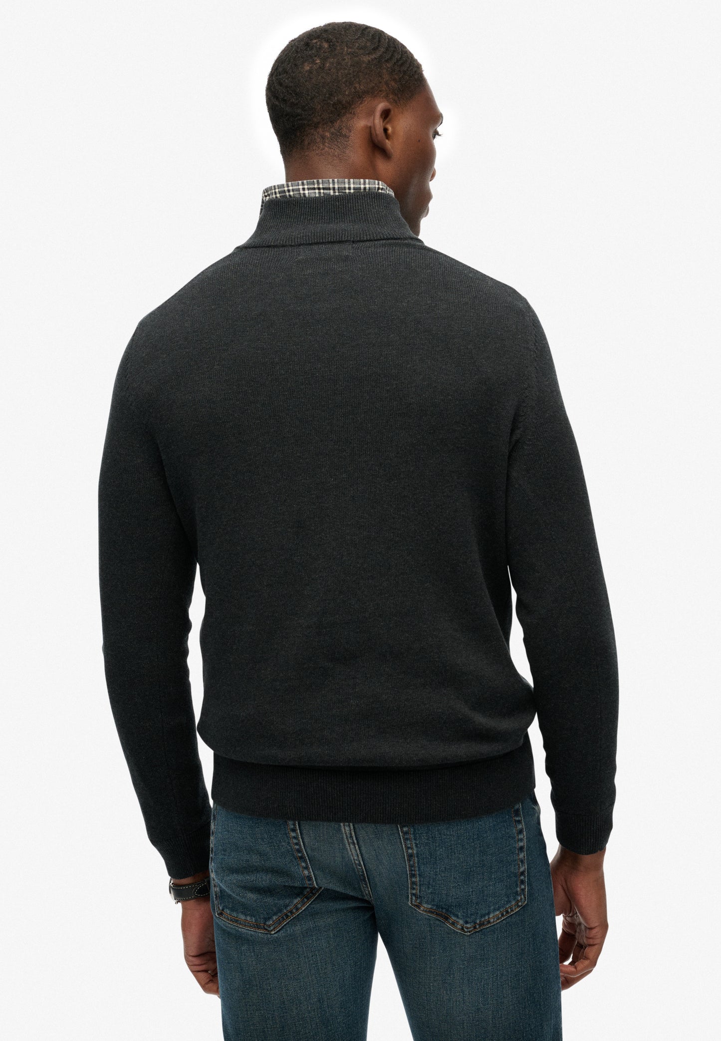 Essentials Cotton Half Zip Jumper (2)