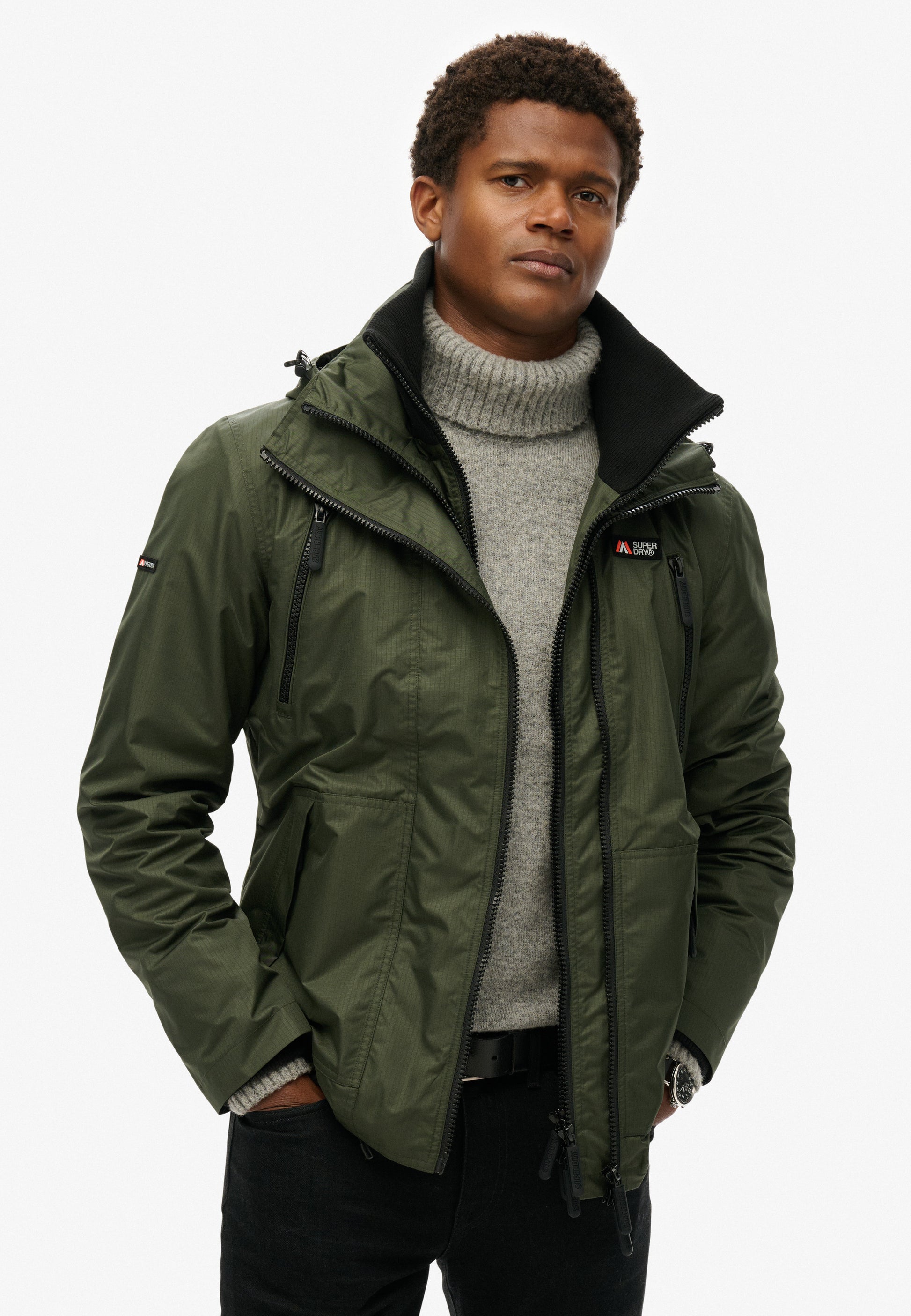 Hooded Mountain Windbreaker Jacket