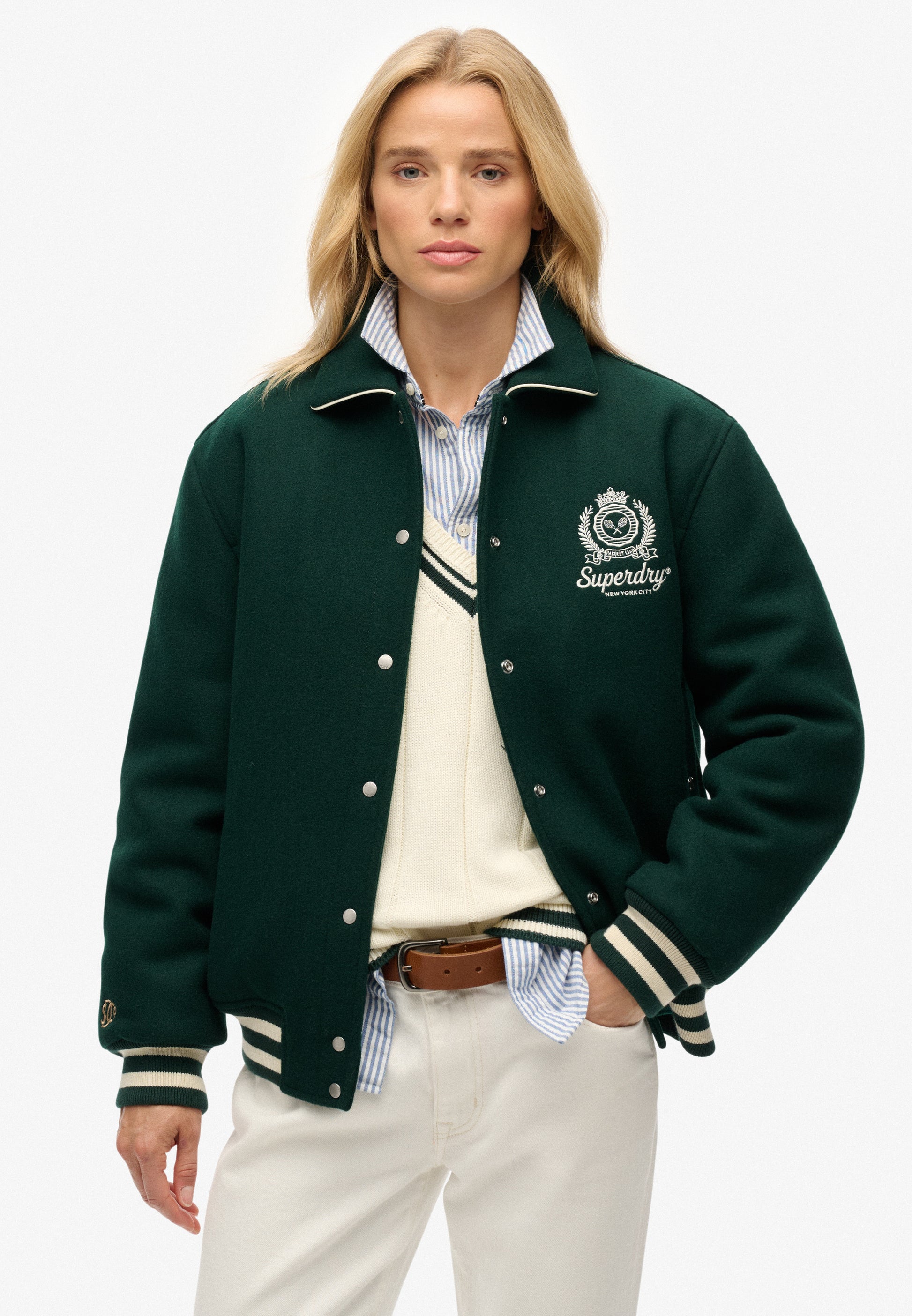 Country Club Wool Blend Bomber Jacket (4)