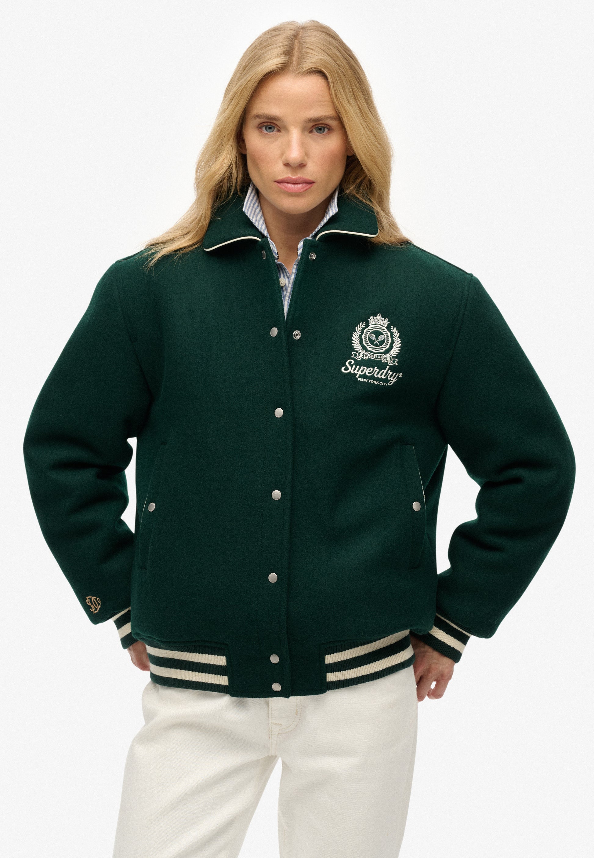 Country Club Wool Blend Bomber Jacket (2)