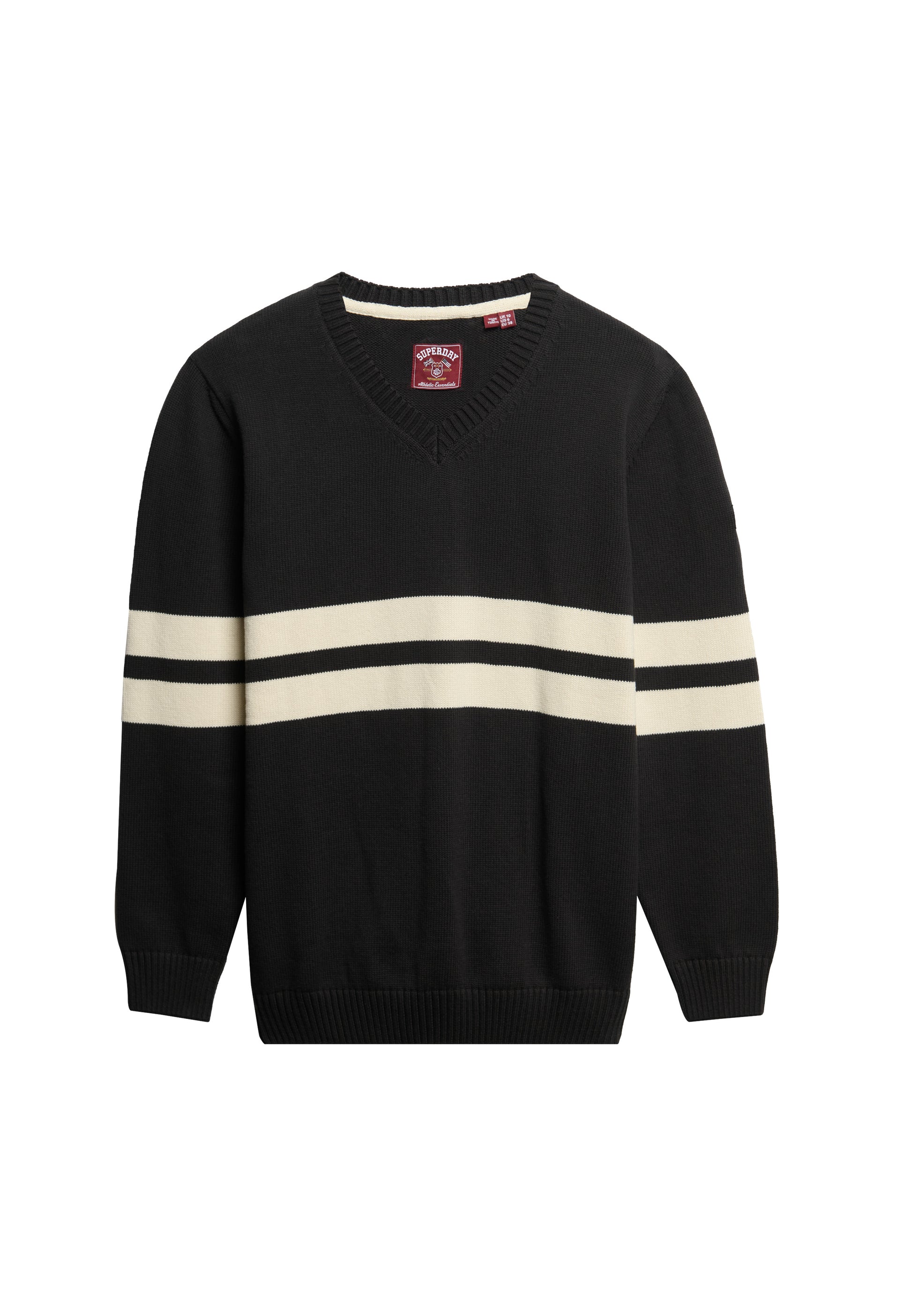 Oversized Striped V-Neck Jumper (5)