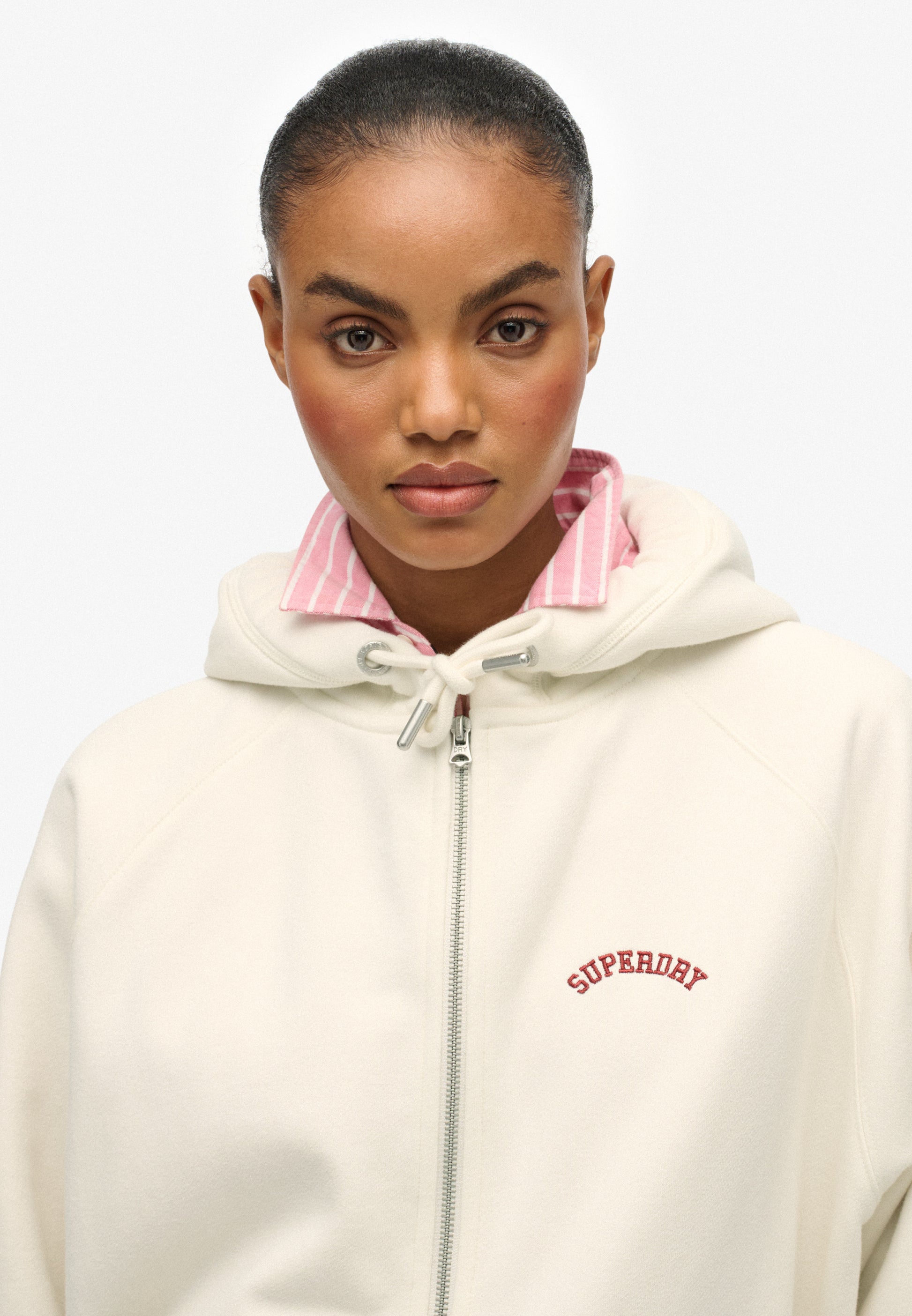 Essential Logo Half Brushed Zip Hoodie (4)