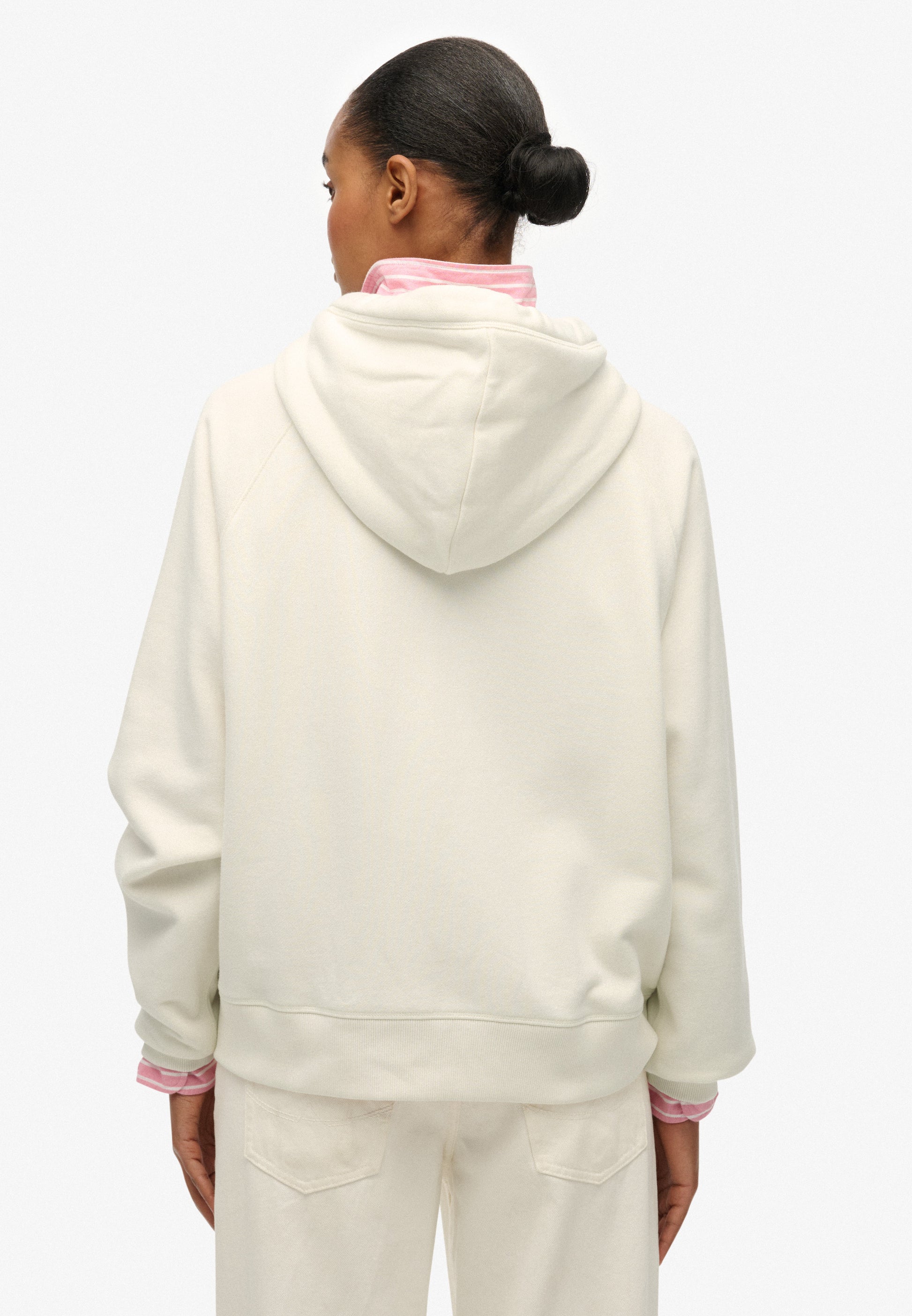 Essential Logo Half Brushed Zip Hoodie (7)