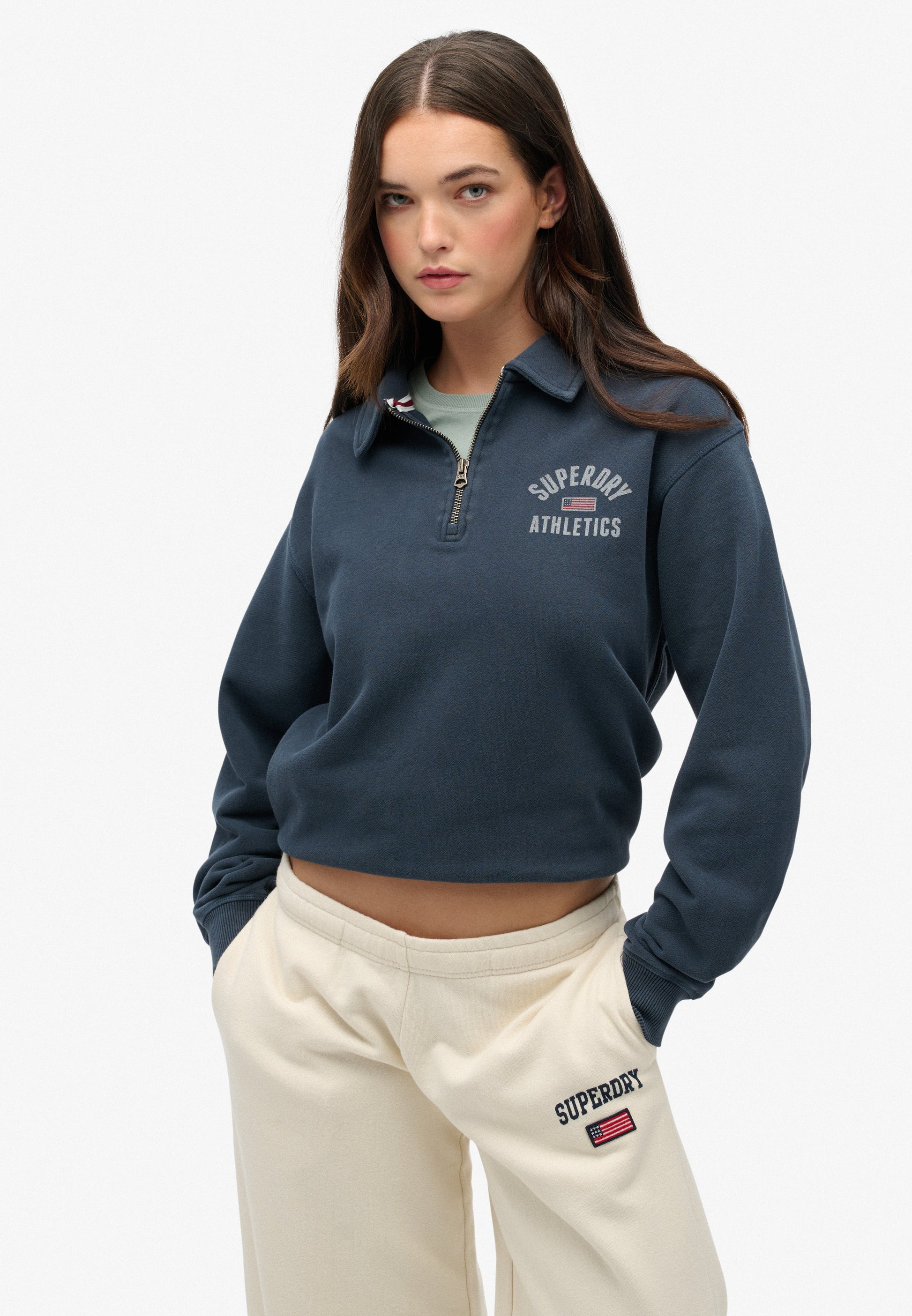 Athletic Collared Half Zip Jumper