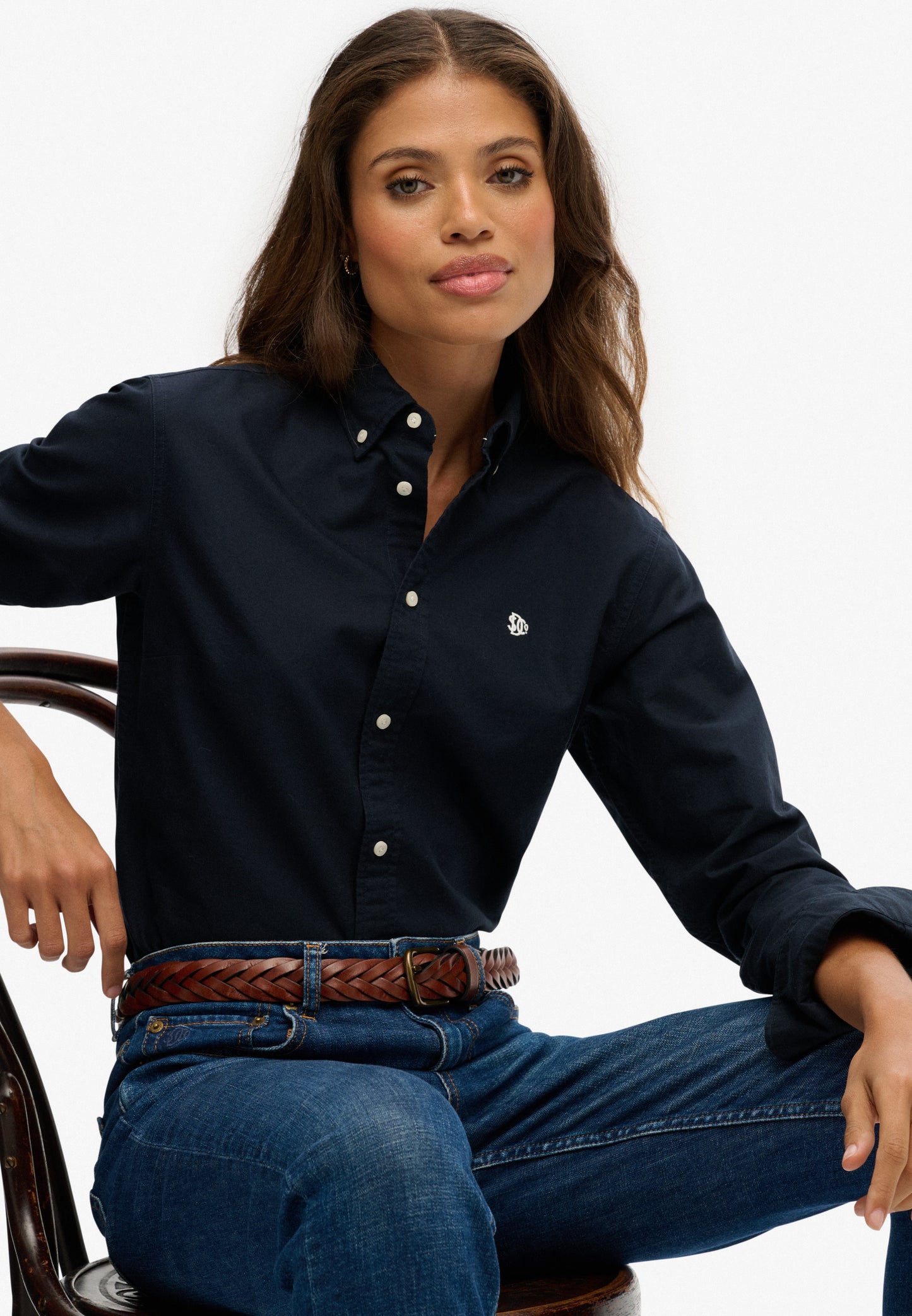 Slim Oxford Button Down Long Sleeve Shirt (3)