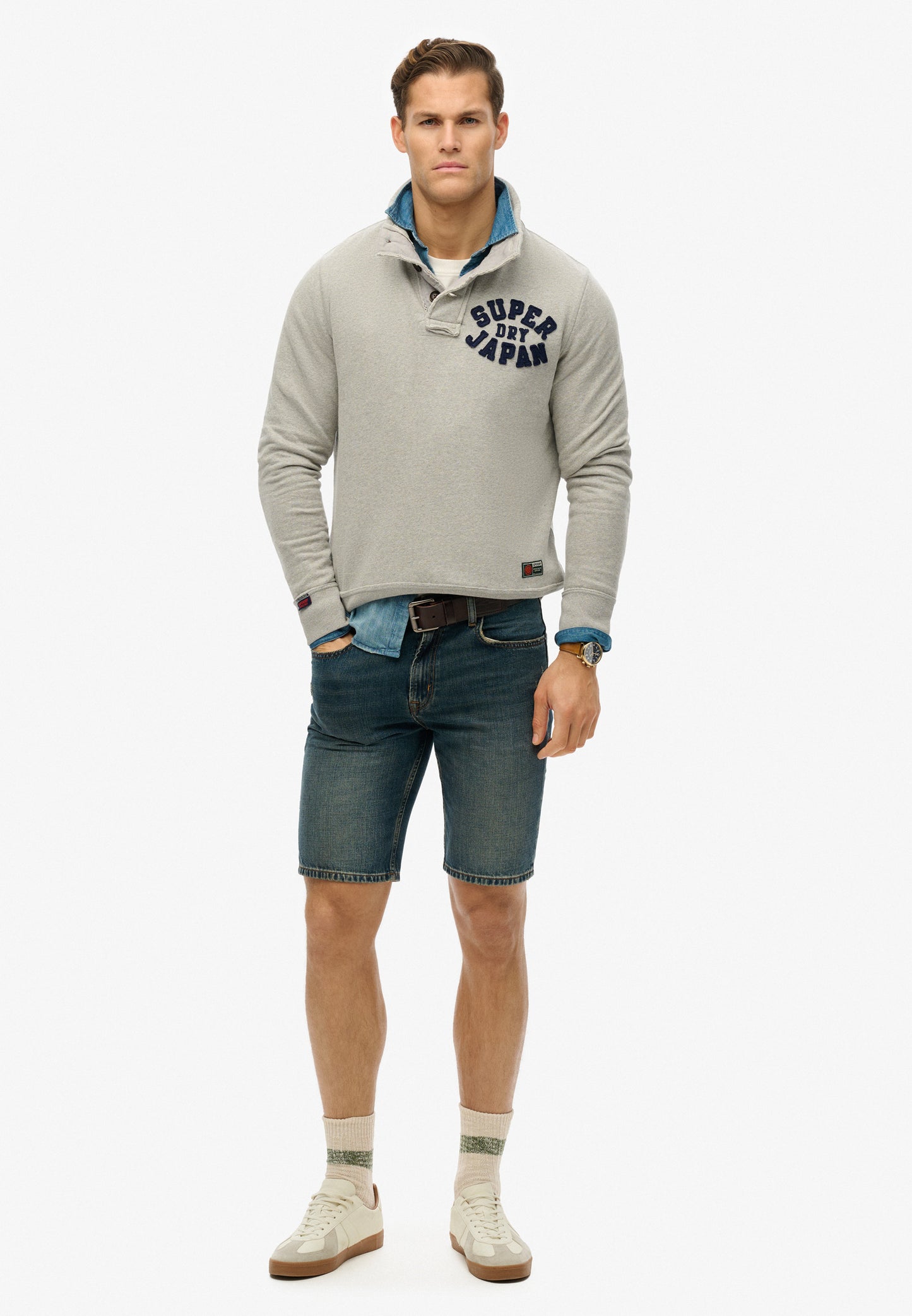 Vintage Athletic Henley Sweatshirt (5)