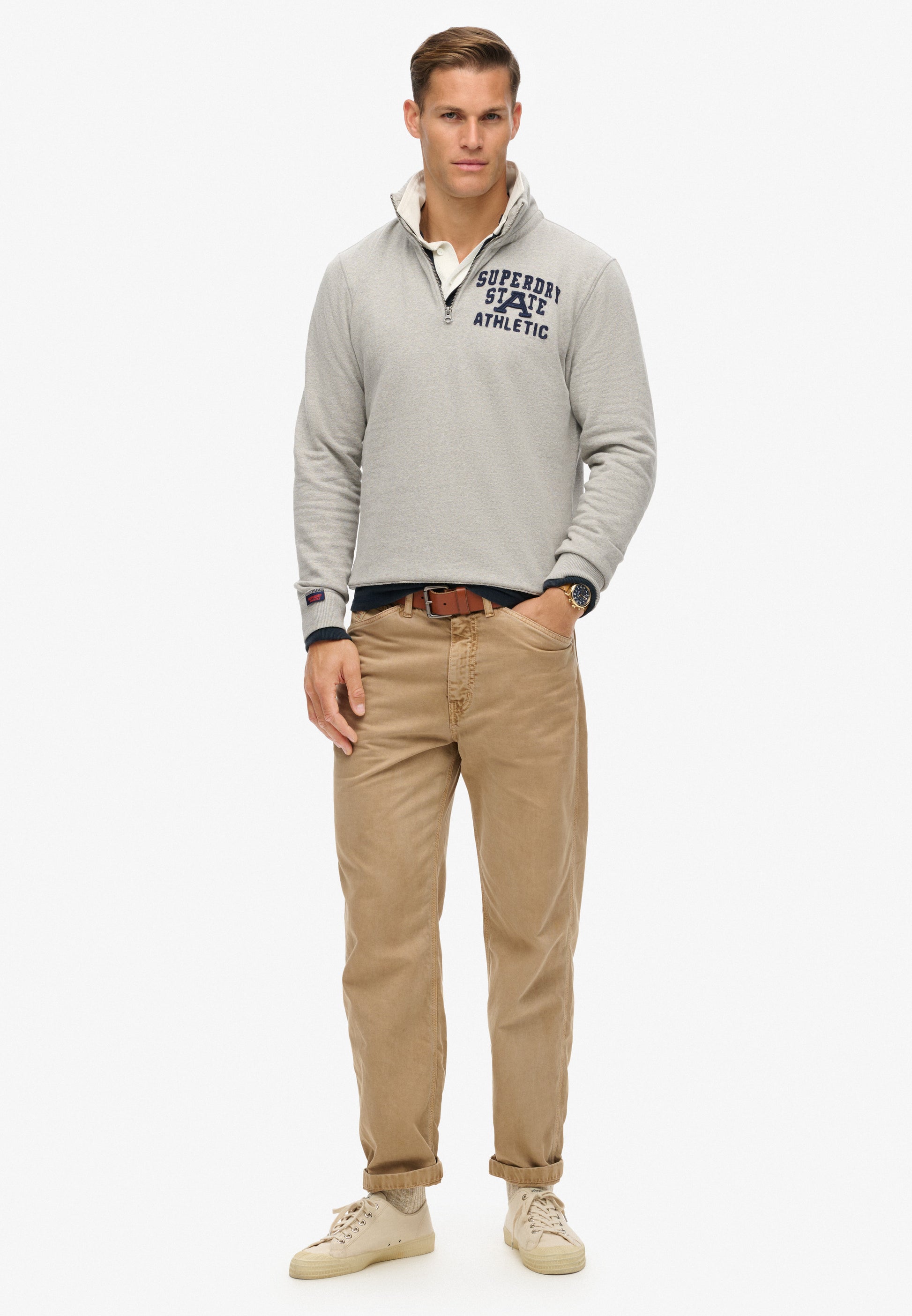 Vintage Athletic Zip Half-Zip Jumper