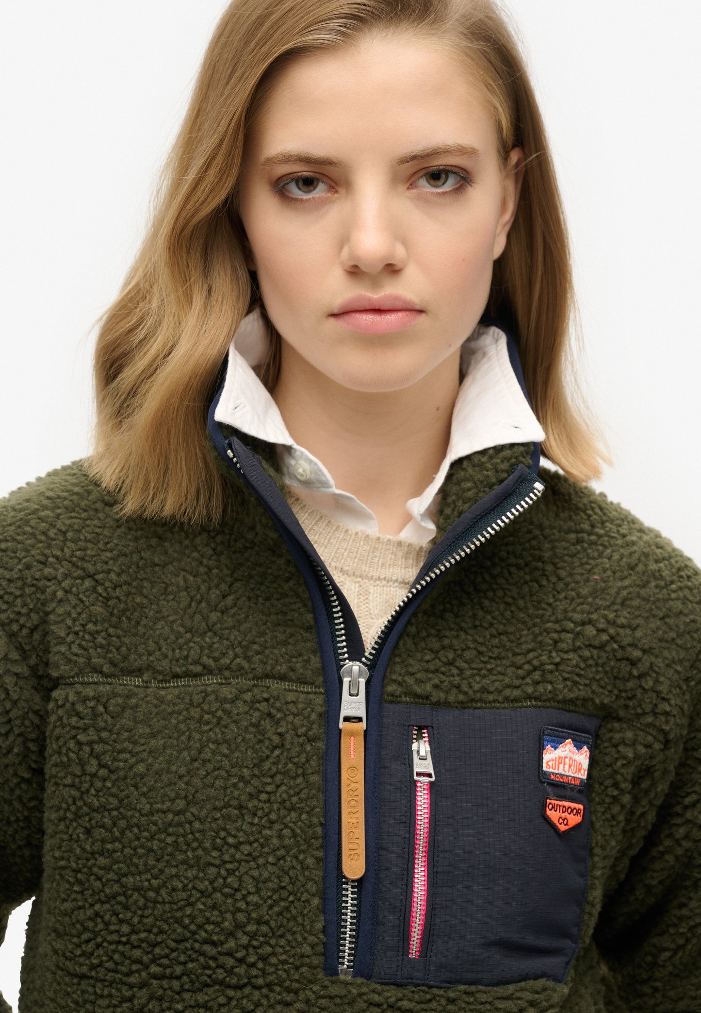Vintage Retro Half Zip Fleece Jumper (3)