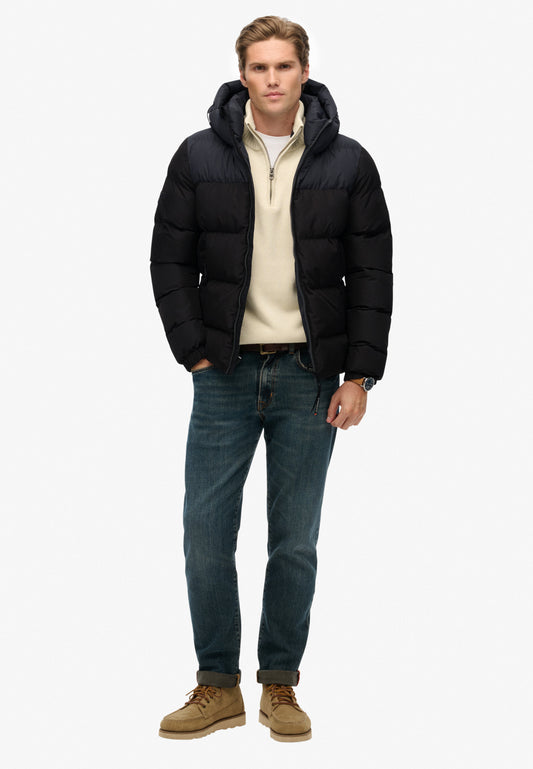 Colourblock Hooded Puffer Jacket