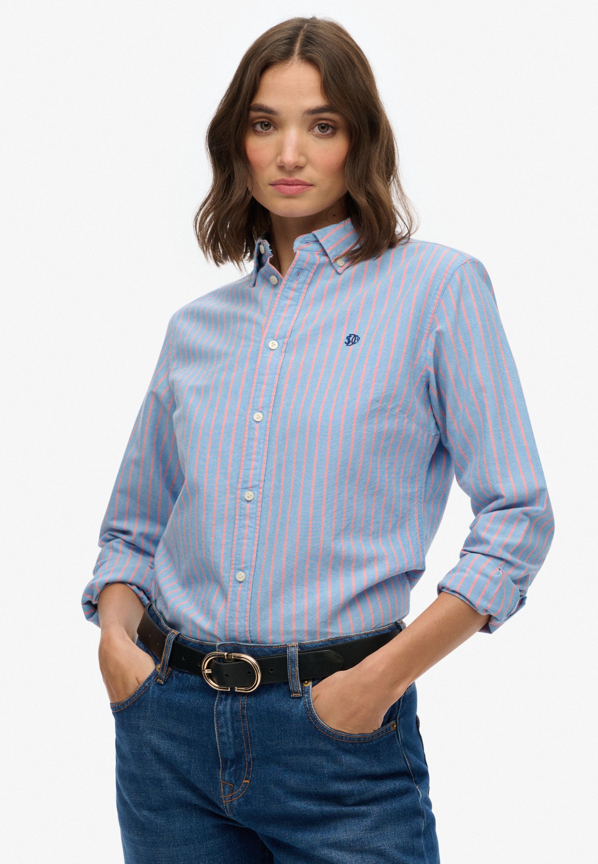 Slim Oxford Button Down Long Sleeve Shirt (1)