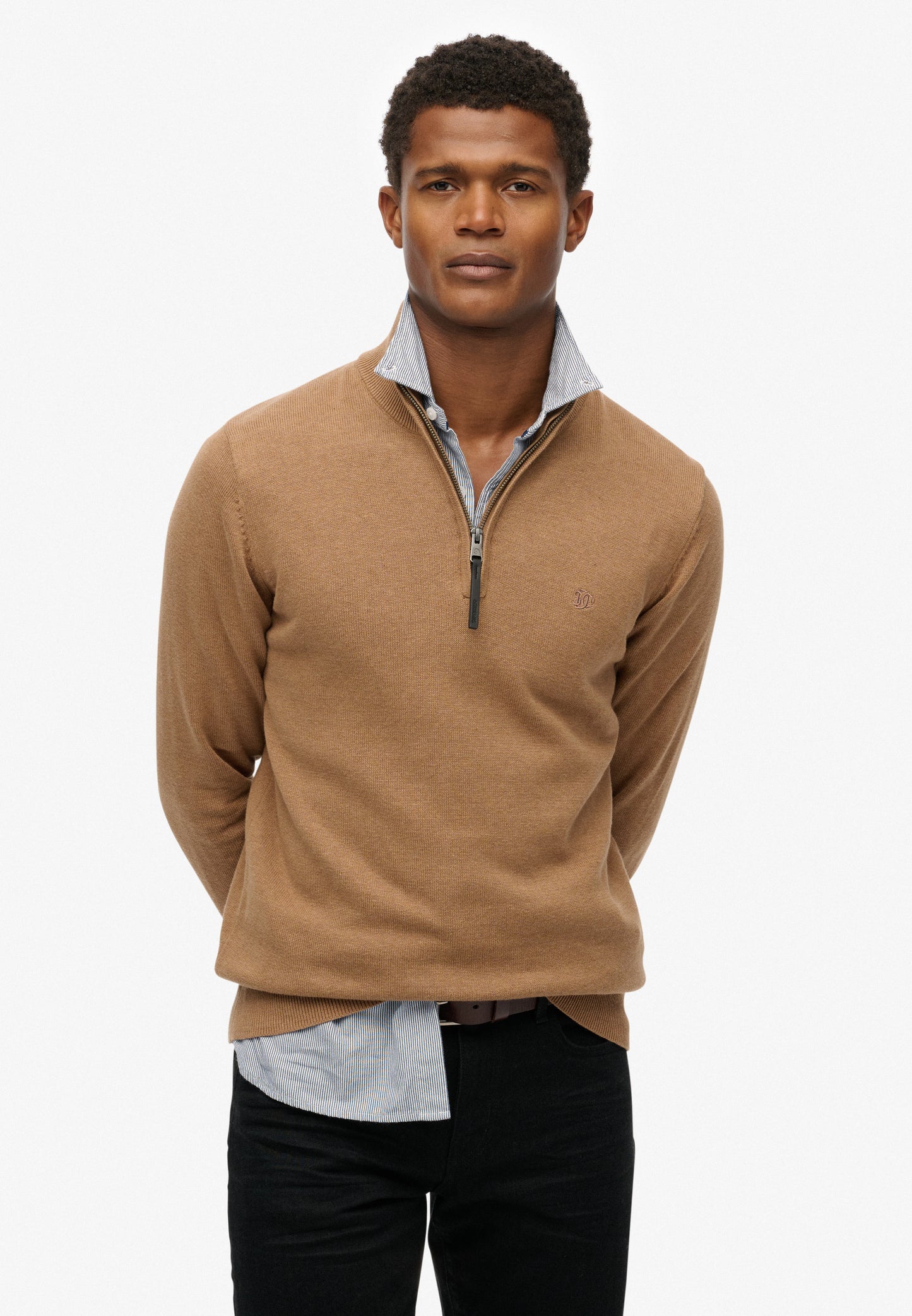 Essentials Cotton Half Zip Jumper (1)
