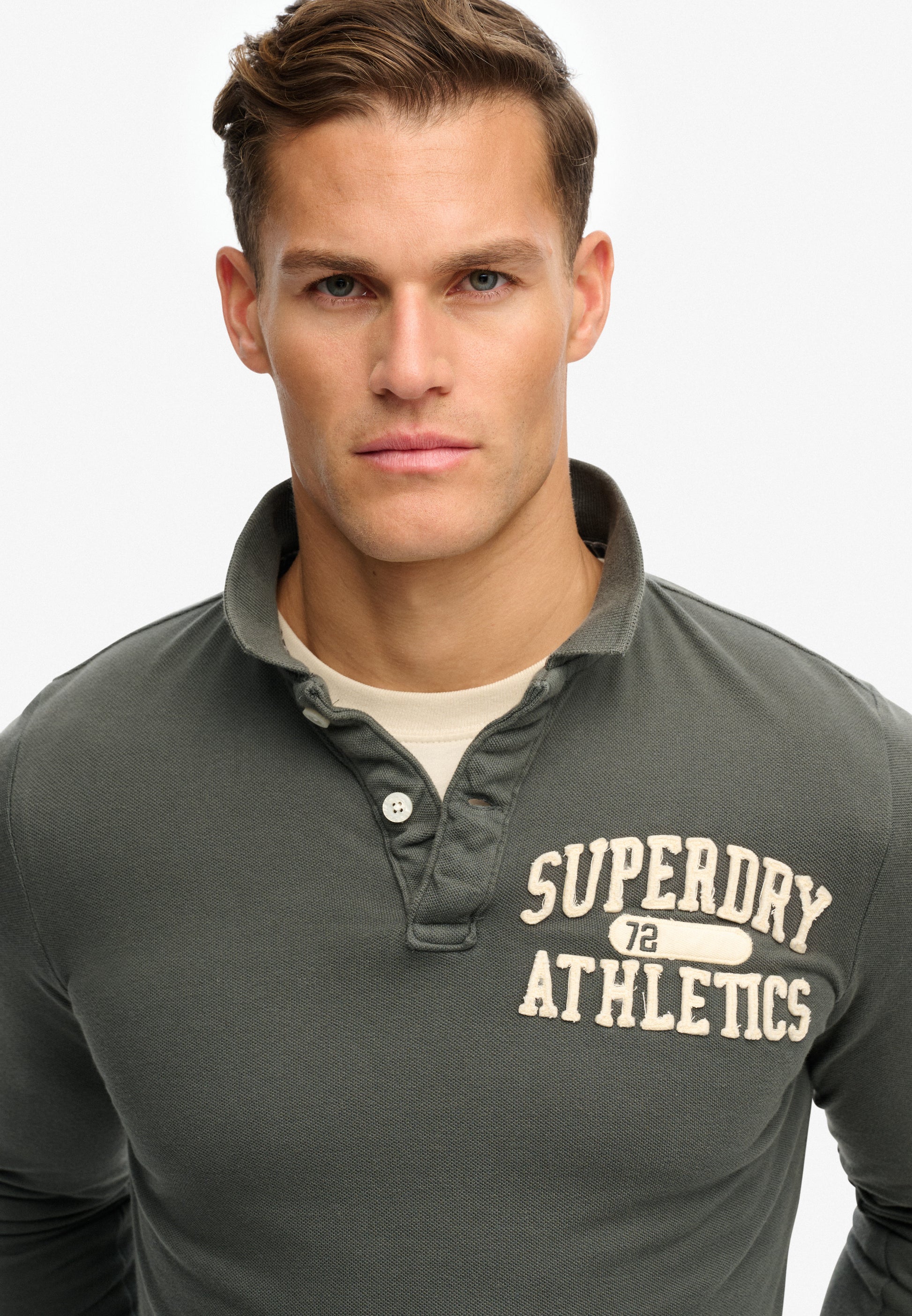 Vintage Athletic Long Sleeve Polo (3)