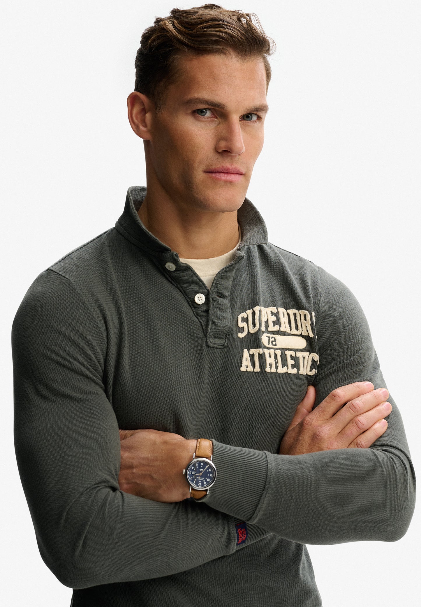 Vintage Athletic Long Sleeve Polo (4)