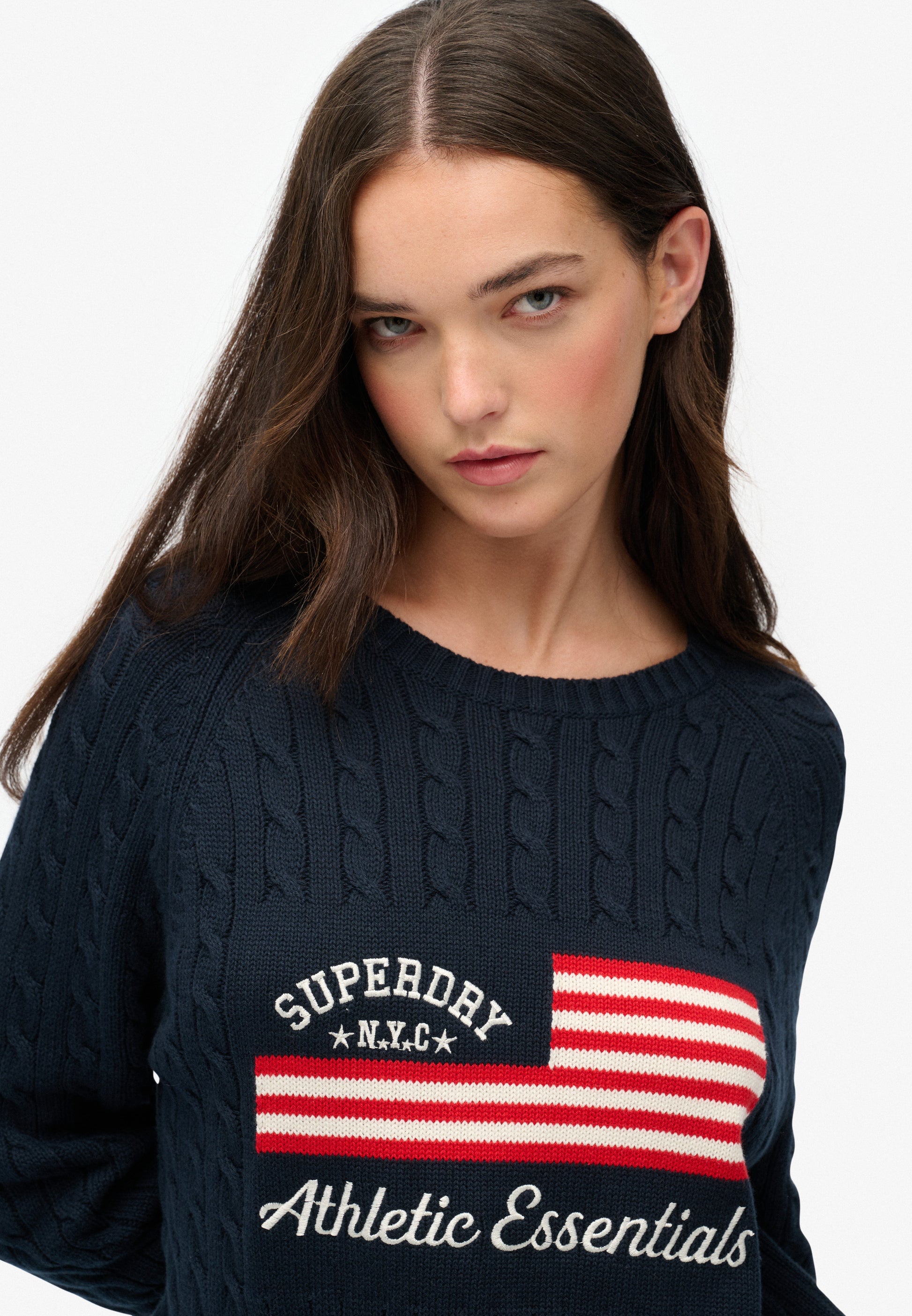 Slouchy Cable Flag Knit Jumper (2)