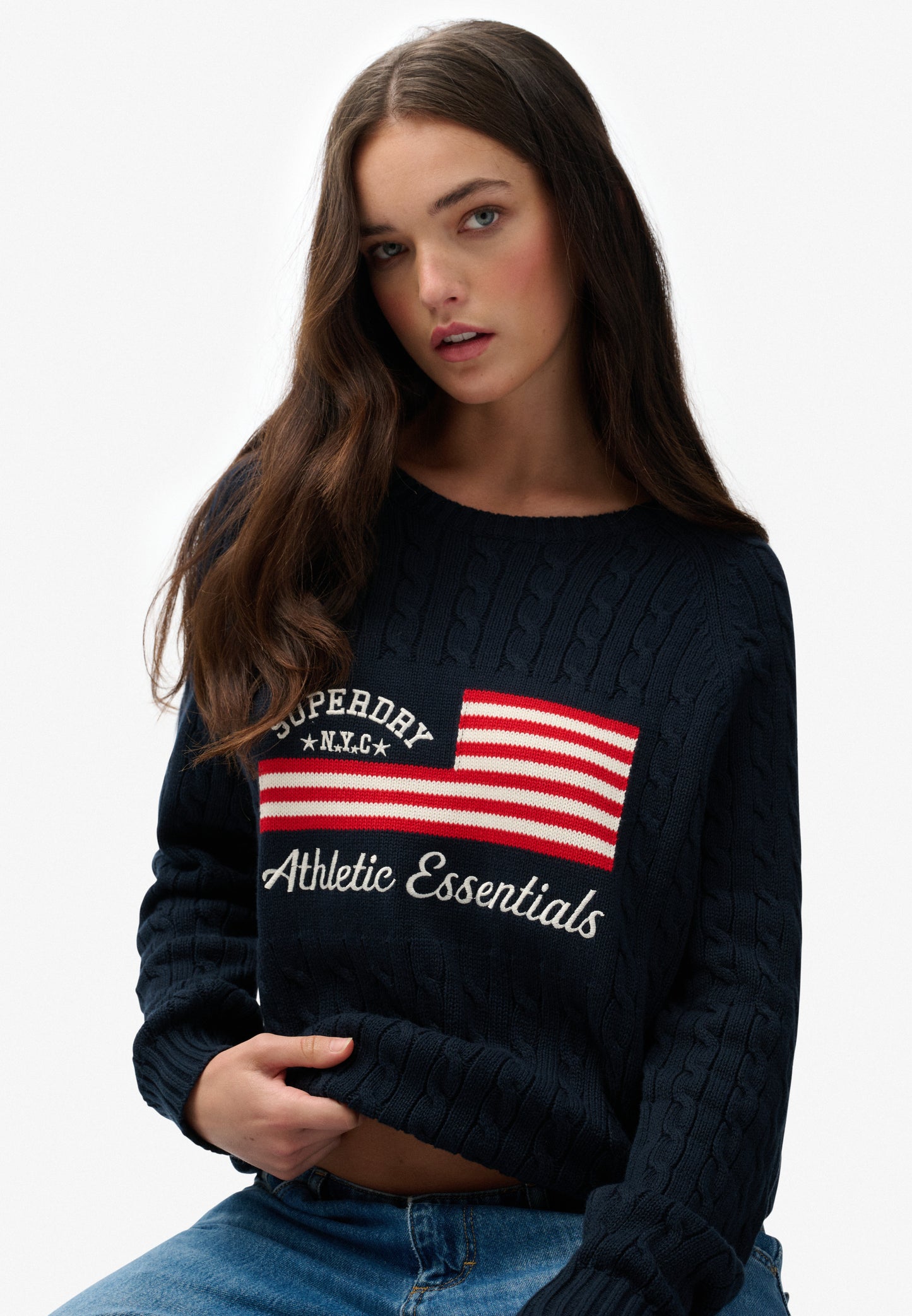 Slouchy Cable Flag Knit Jumper (4)
