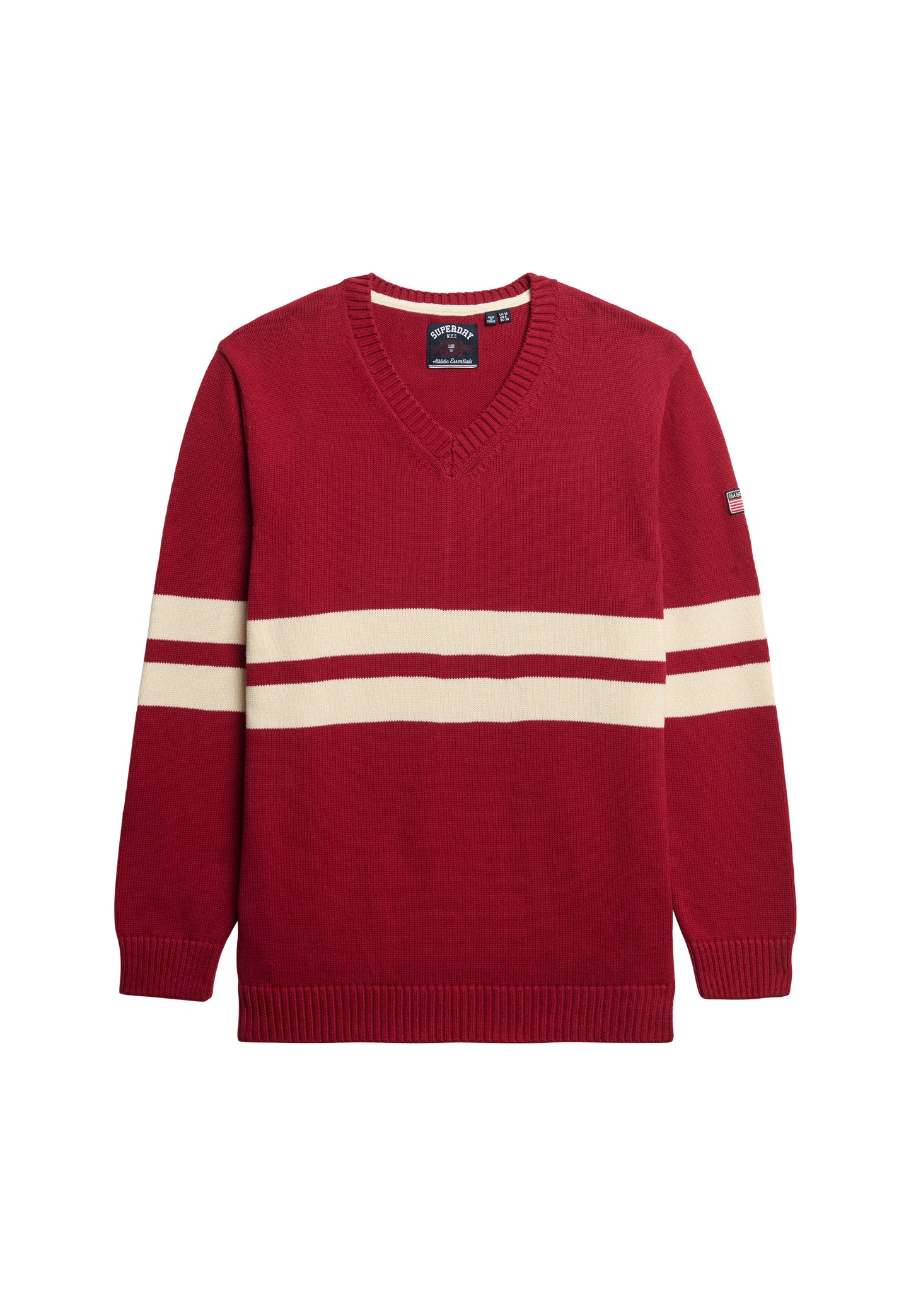 Oversized Striped V-Neck Jumper (5)