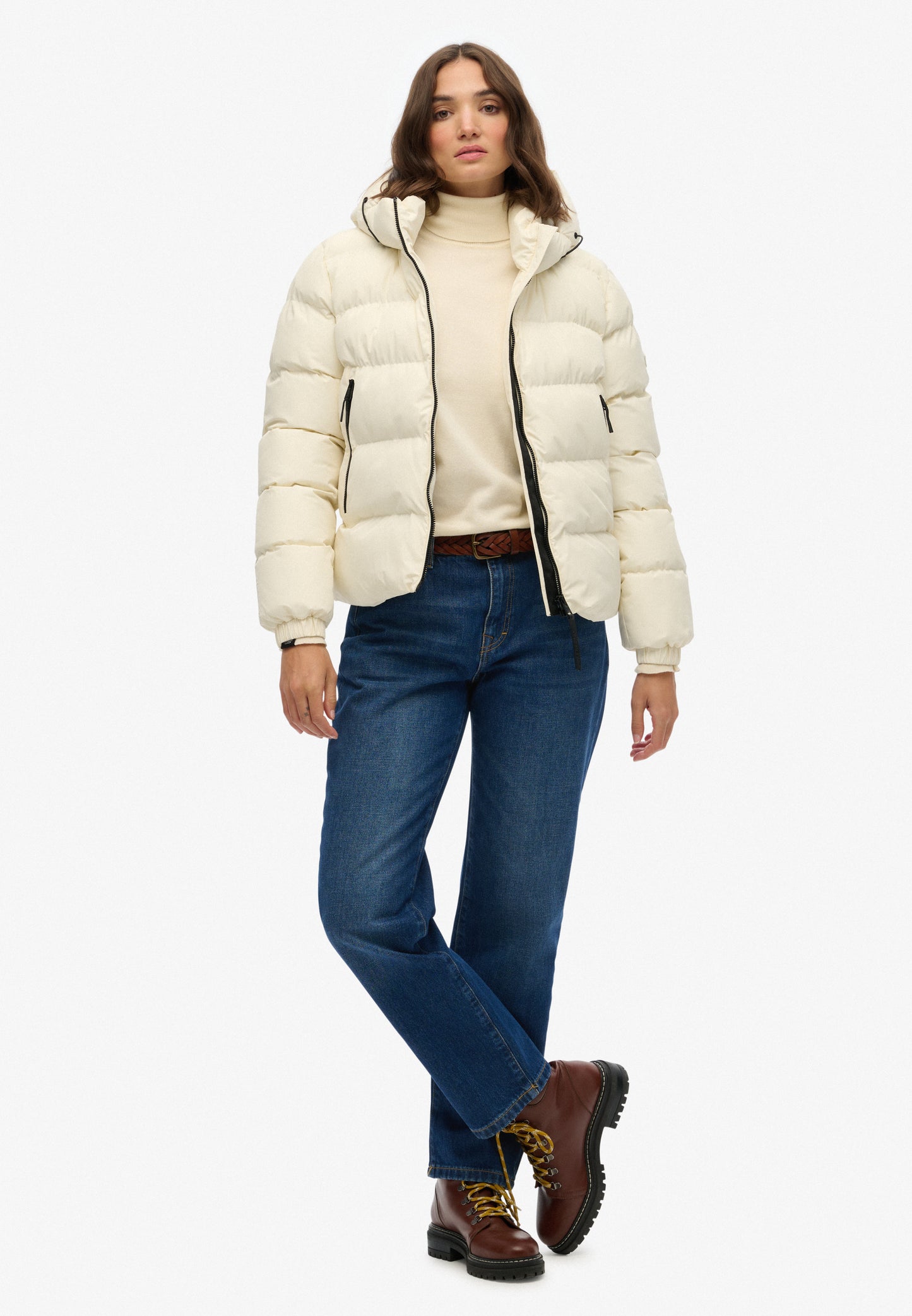 Hooded Sports Puffer Jacket