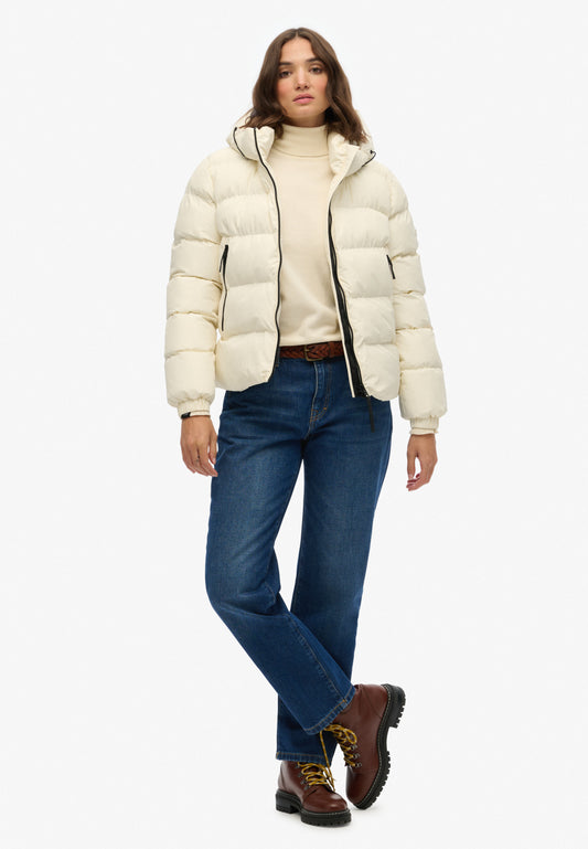Hooded Sports Puffer Jacket