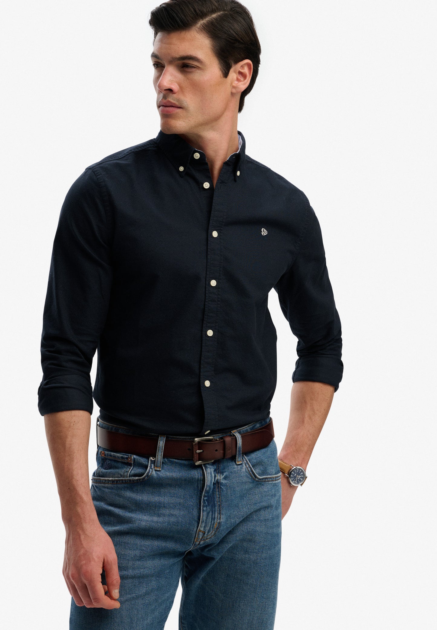 Preppy Oxford Long Sleeve Shirt (2)