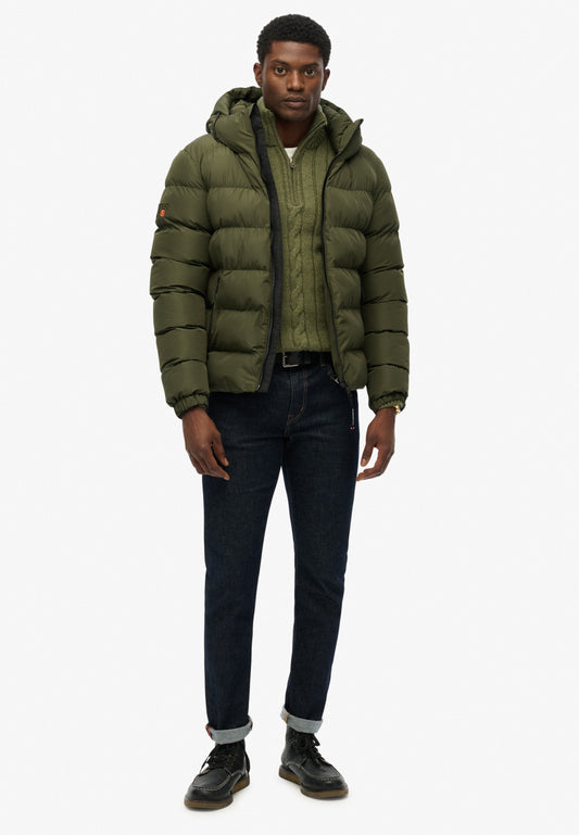Hooded Sports Puffer Jacket