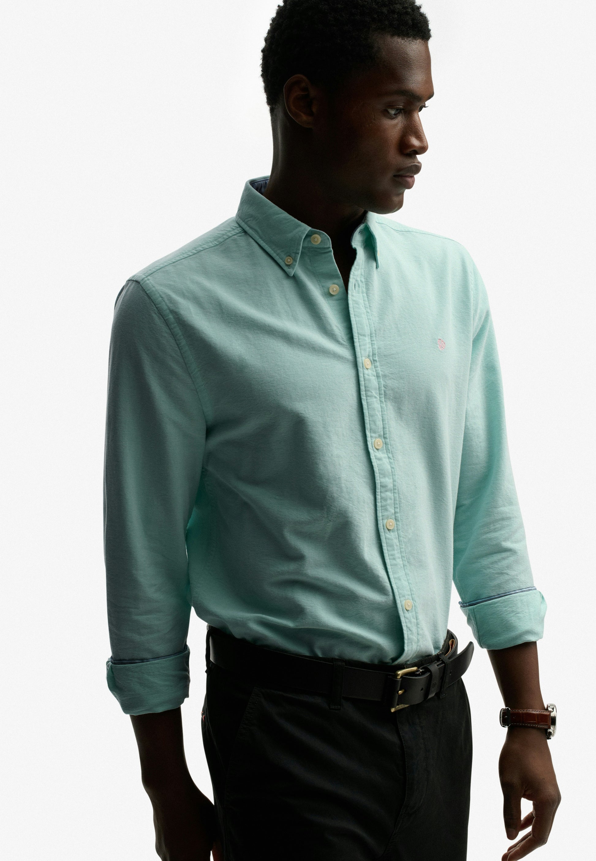 Preppy Oxford Long Sleeve Shirt (2)